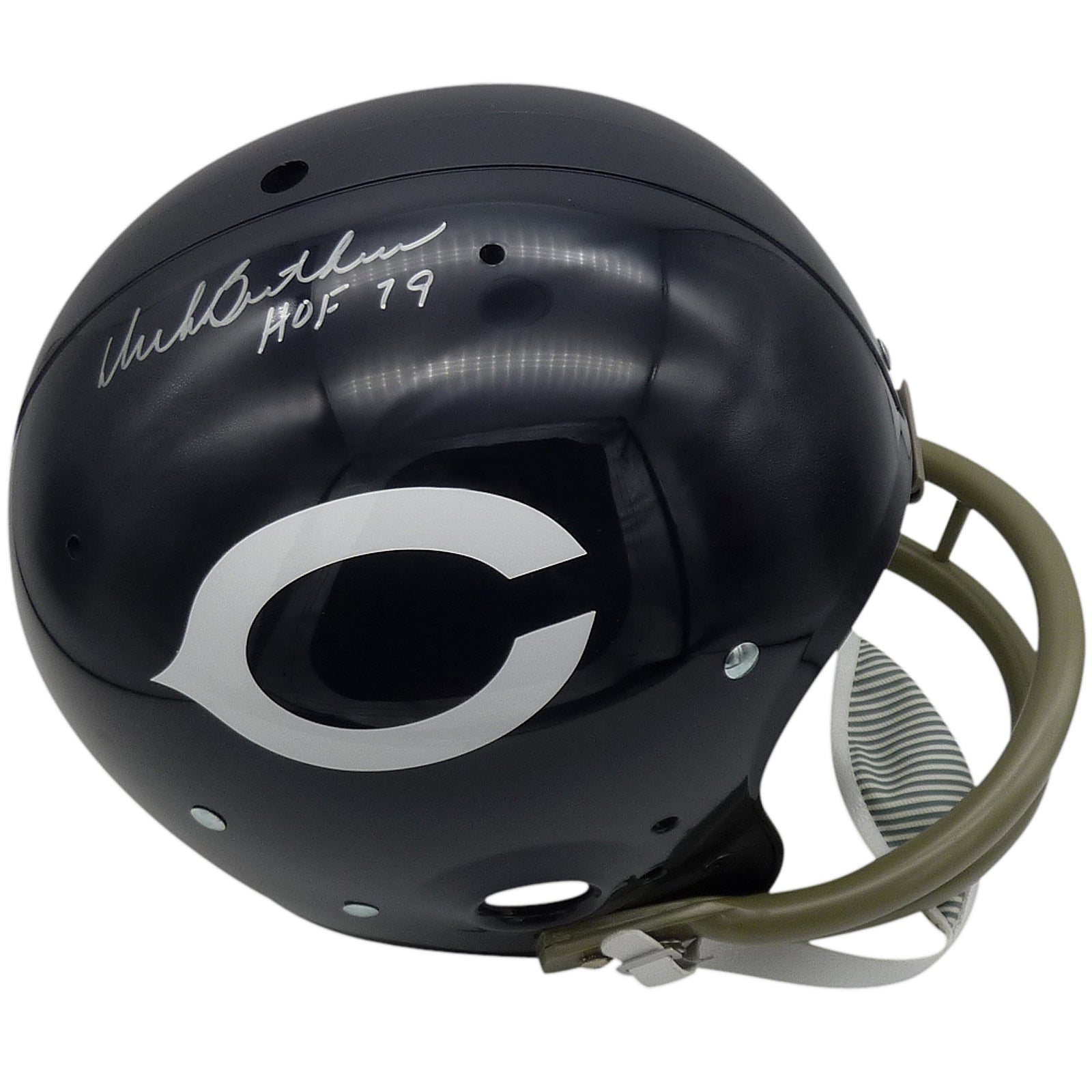 dicks football helmet Dick Butkus Autographed Chicago Bears (Throwback) TK Style Full-Size H –  Palm Beach Autographs LLC