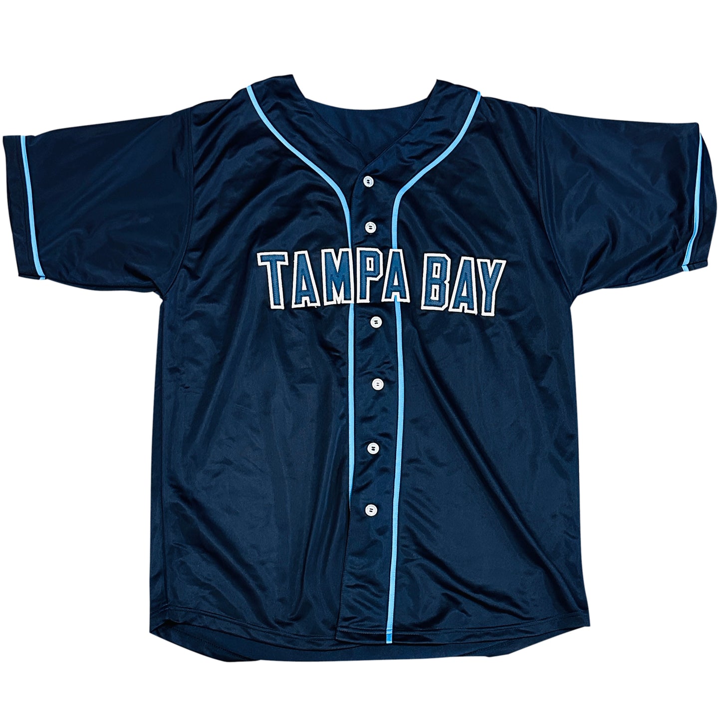 Randy Arozarena Autographed Tampa Bay (Navy Blue #56) Custom Jersey - Beckett