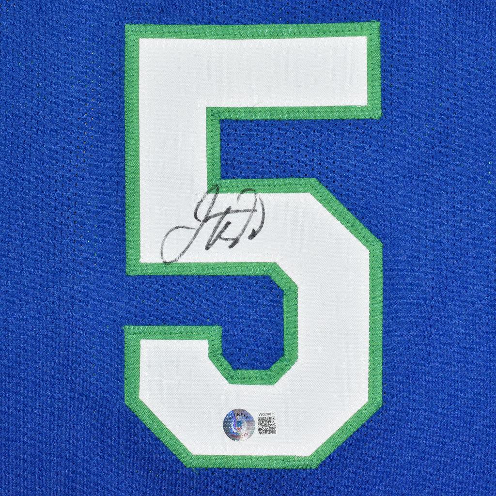 Jason Kidd Autographed Dallas (Blue #5) Custom Jersey - BAS