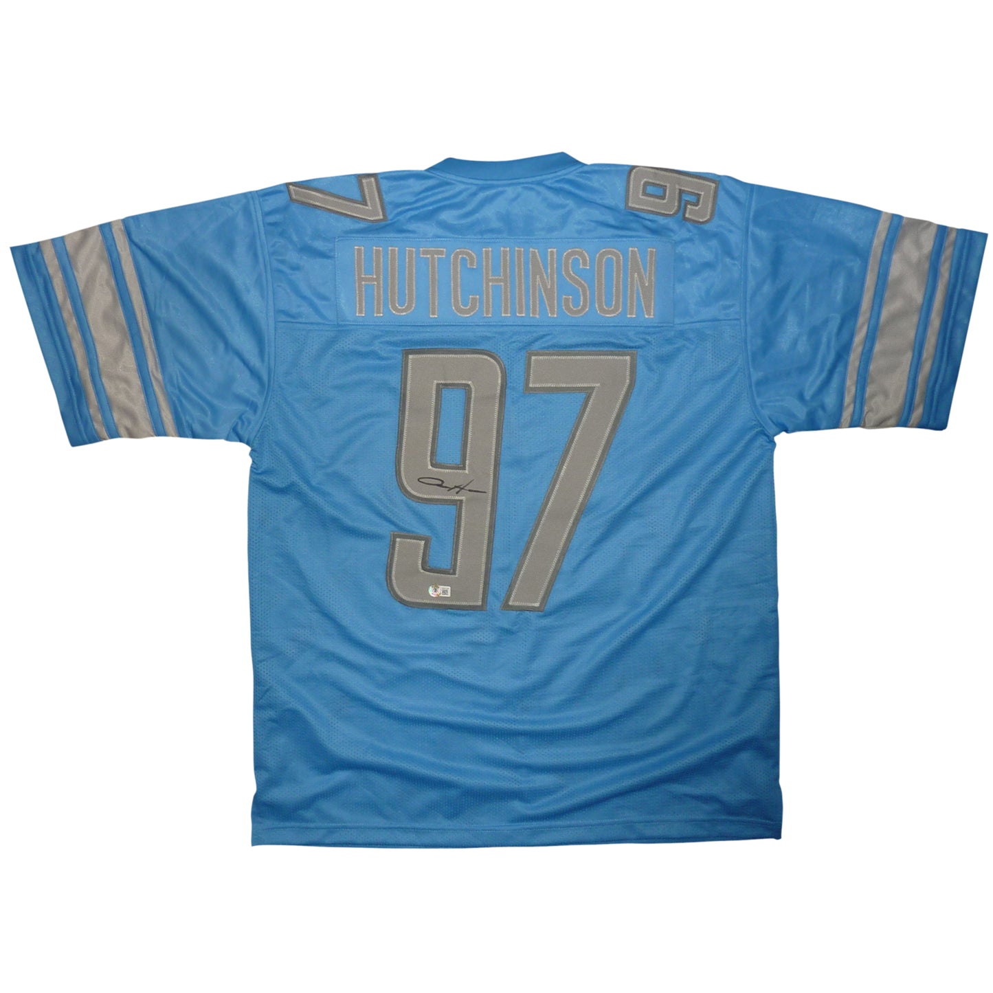 Aidan Hutchinson Autographed Detroit (Blue #97) Custom Jersey – JSA