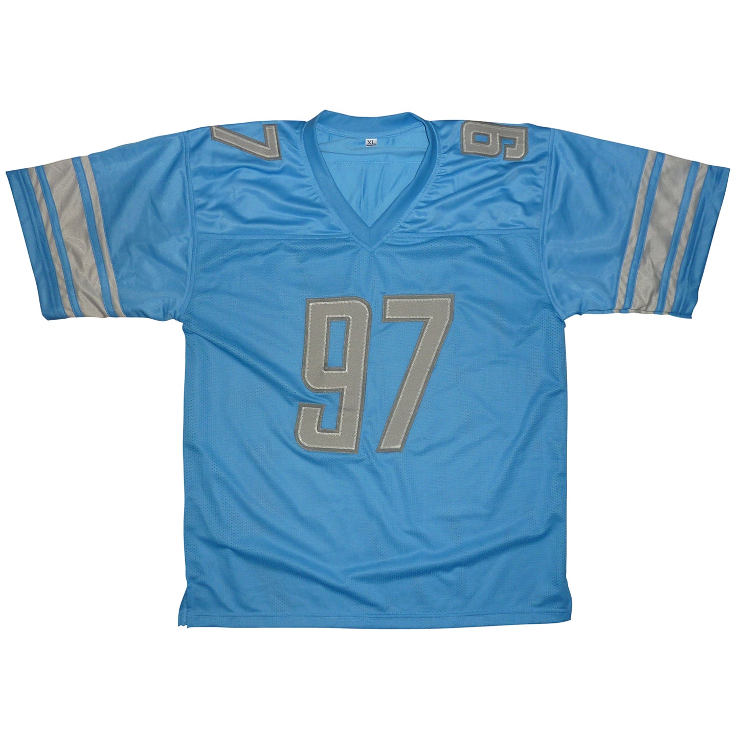 Aidan Hutchinson Autographed Detroit (Blue #97) Custom Jersey – JSA