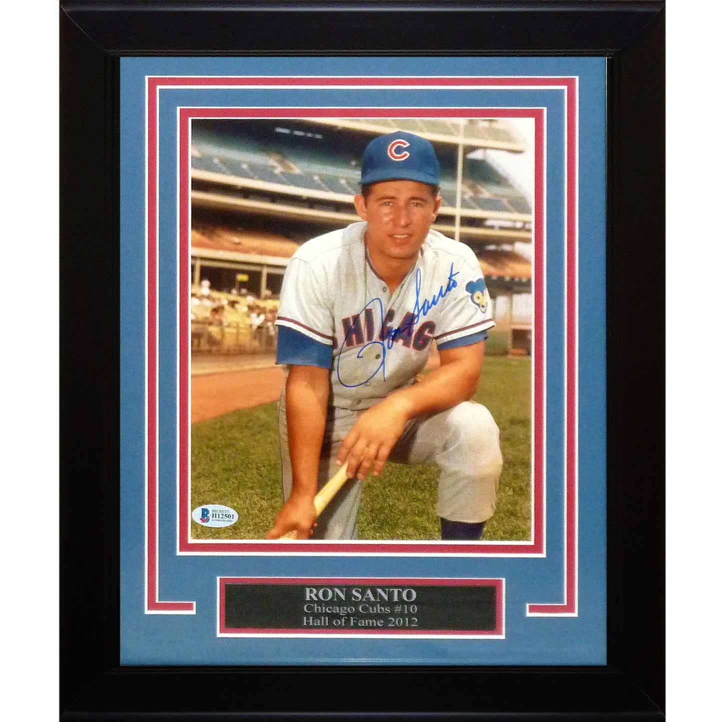 Ron Santo Autographed Chicago Cubs Deluxe Framed 8x10 Photo – JSA