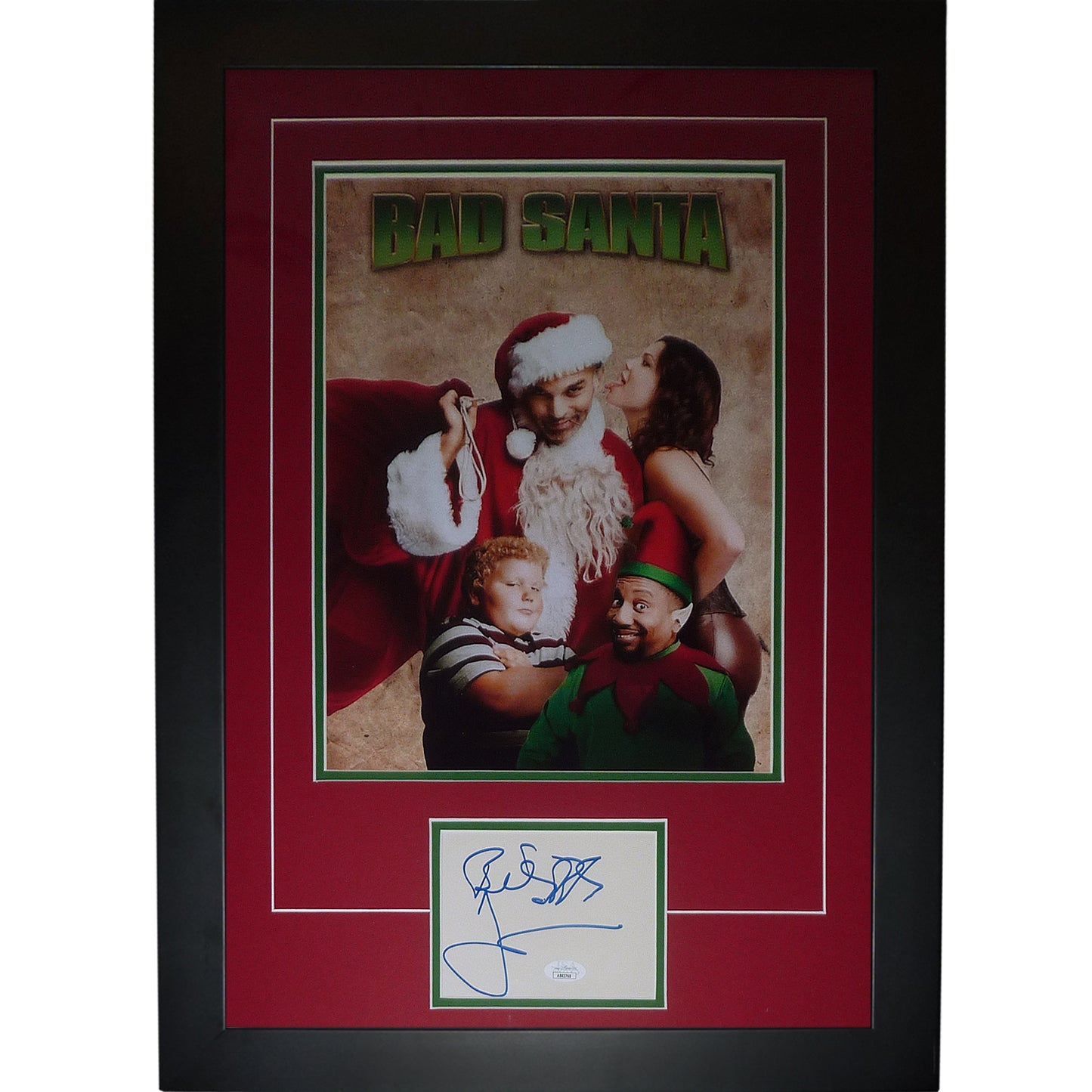 Bad Santa 11x14 Movie Poster Deluxe Framed with Billy Bob Thornton Autograph - JSA