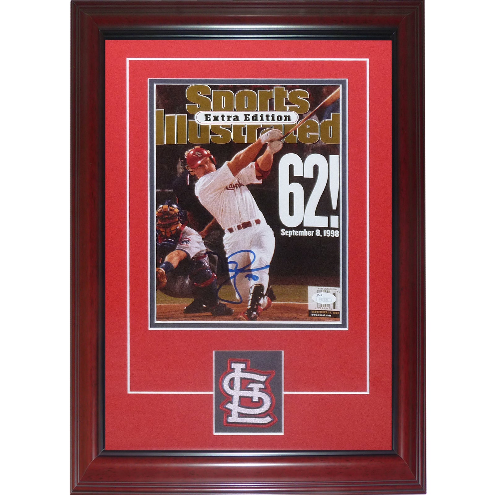 Mark McGwire Autographed St. Louis Cardinals “62” 1998 Edition Deluxe –  Palm Beach Autographs LLC