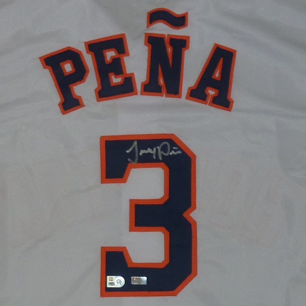 Jeremy Pena Autographed Houston (White #3) Custom Baseball Jersey – JSA