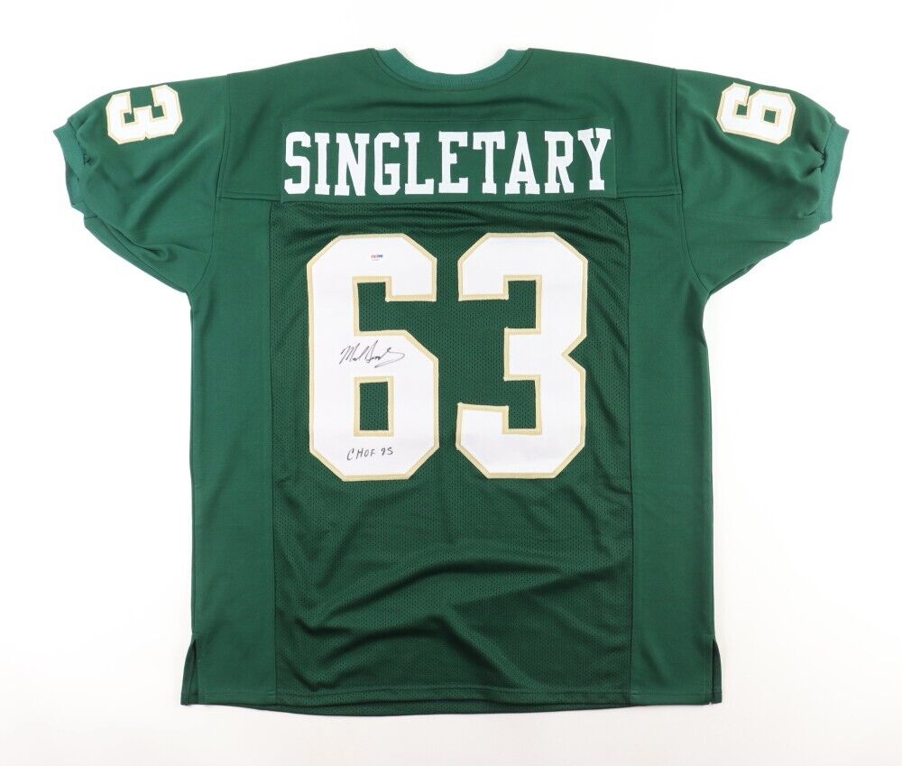 Mike Singletary Autographed Baylor Bears (Green #63) Jersey - JSA