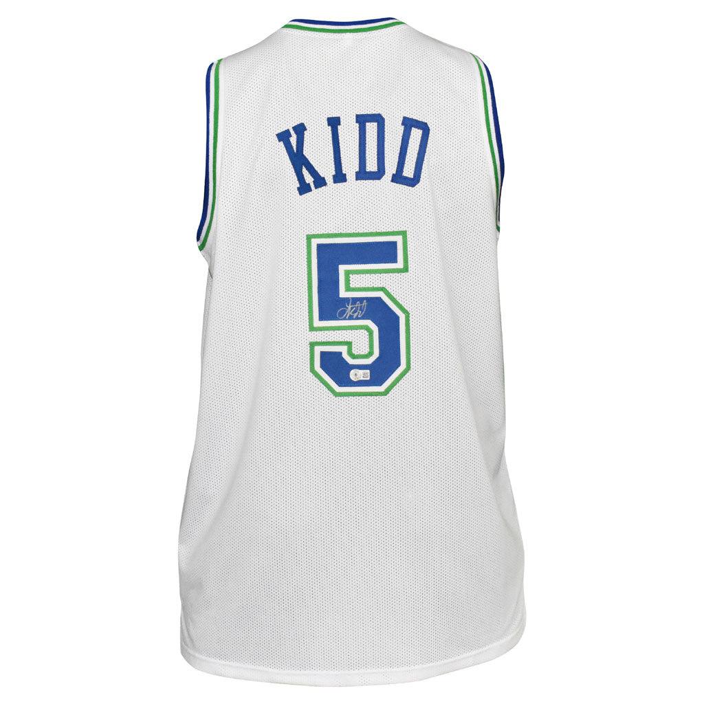 Jason Kidd Autographed Dallas (White #5) Custom Jersey - BAS