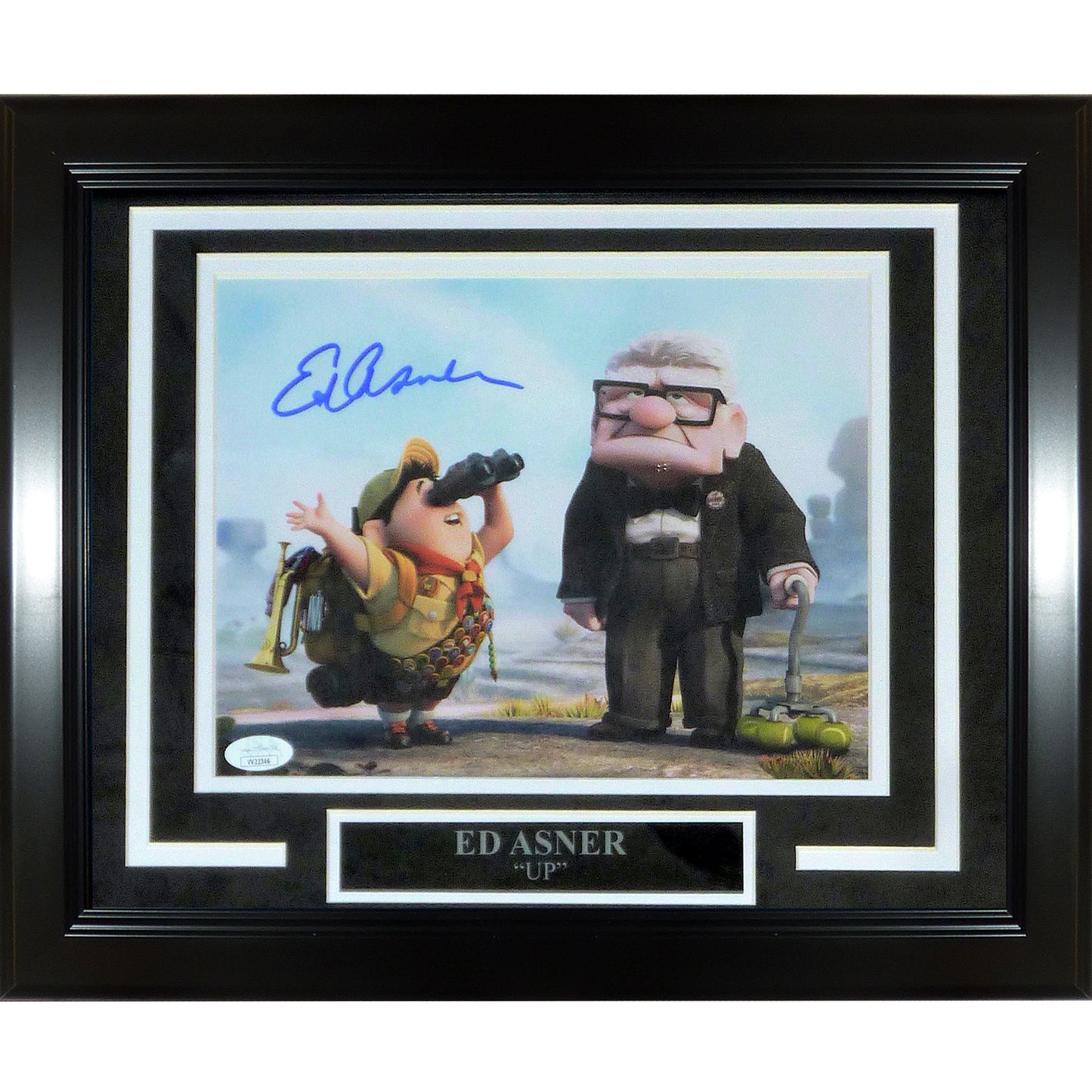 Ed Asner Autographed "UP" Deluxe Framed 8x10 Photo - JSA