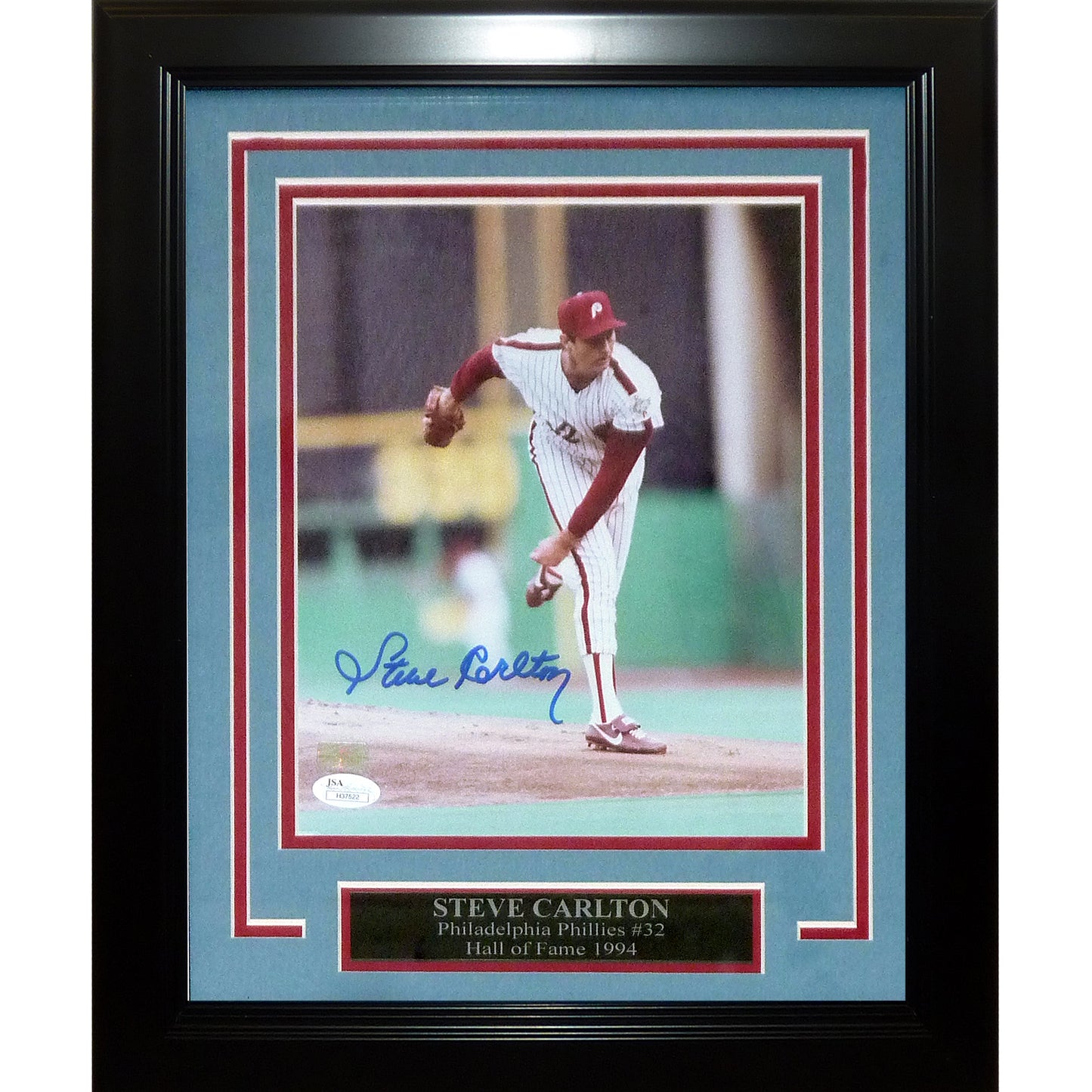 Steve Carlton Autographed Philadelphia Phillies Deluxe Framed 8x10 Photo