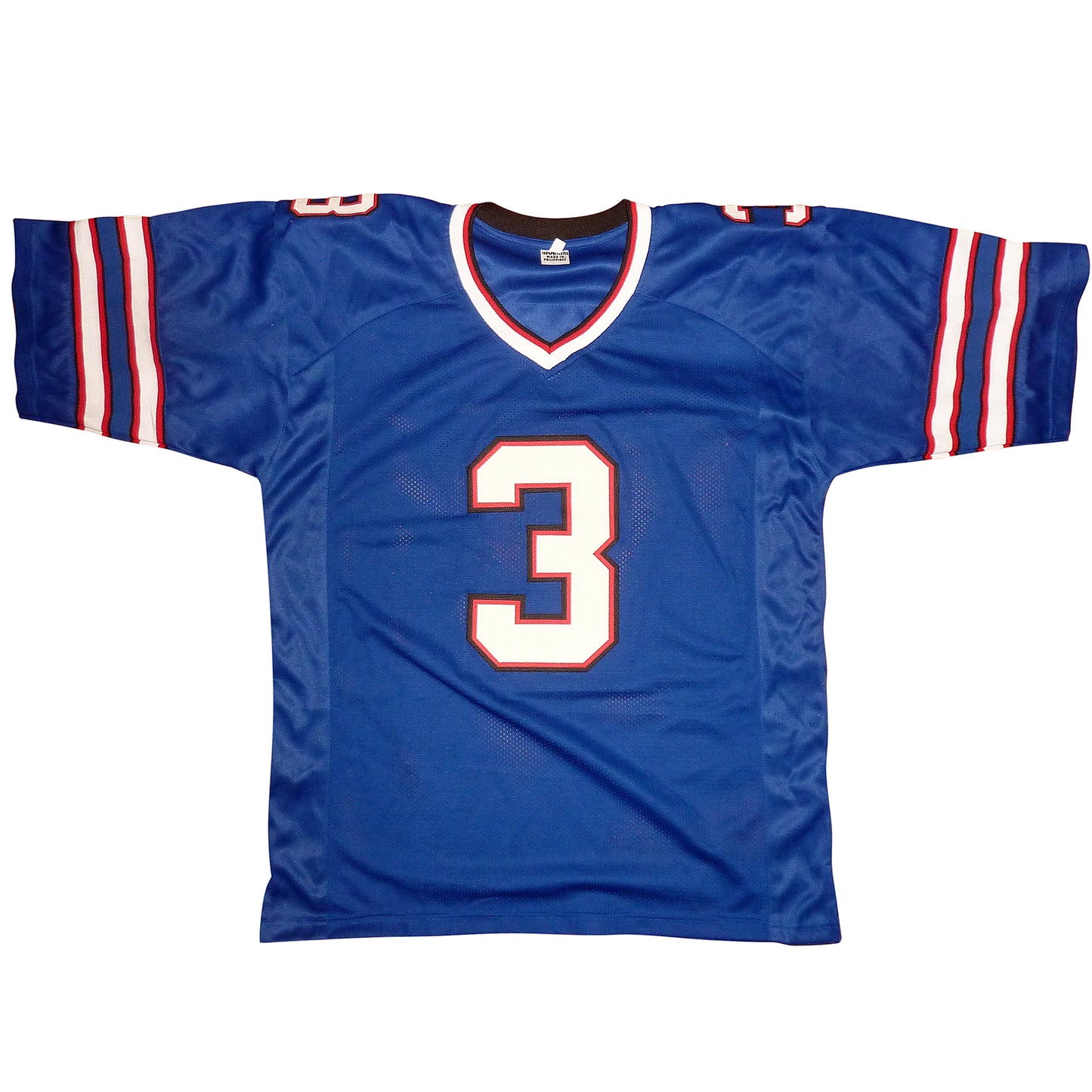 Damar Hamlin Autographed Buffalo (Blue #3) Custom Jersey - Beckett