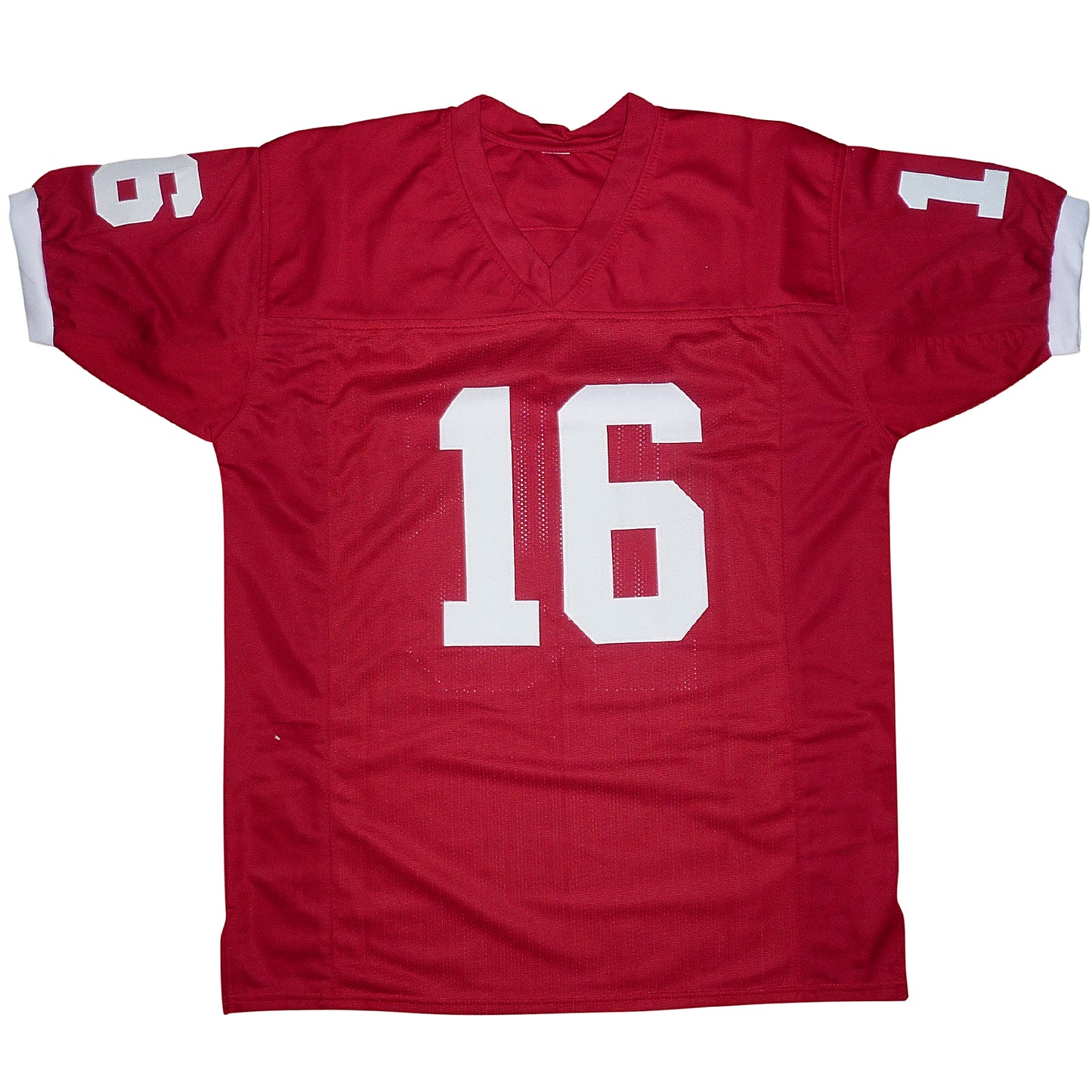 Jim Plunkett Autographed Stanford (Red #16) Custom Jersey w/ “Heisman 1970” – PSADNA