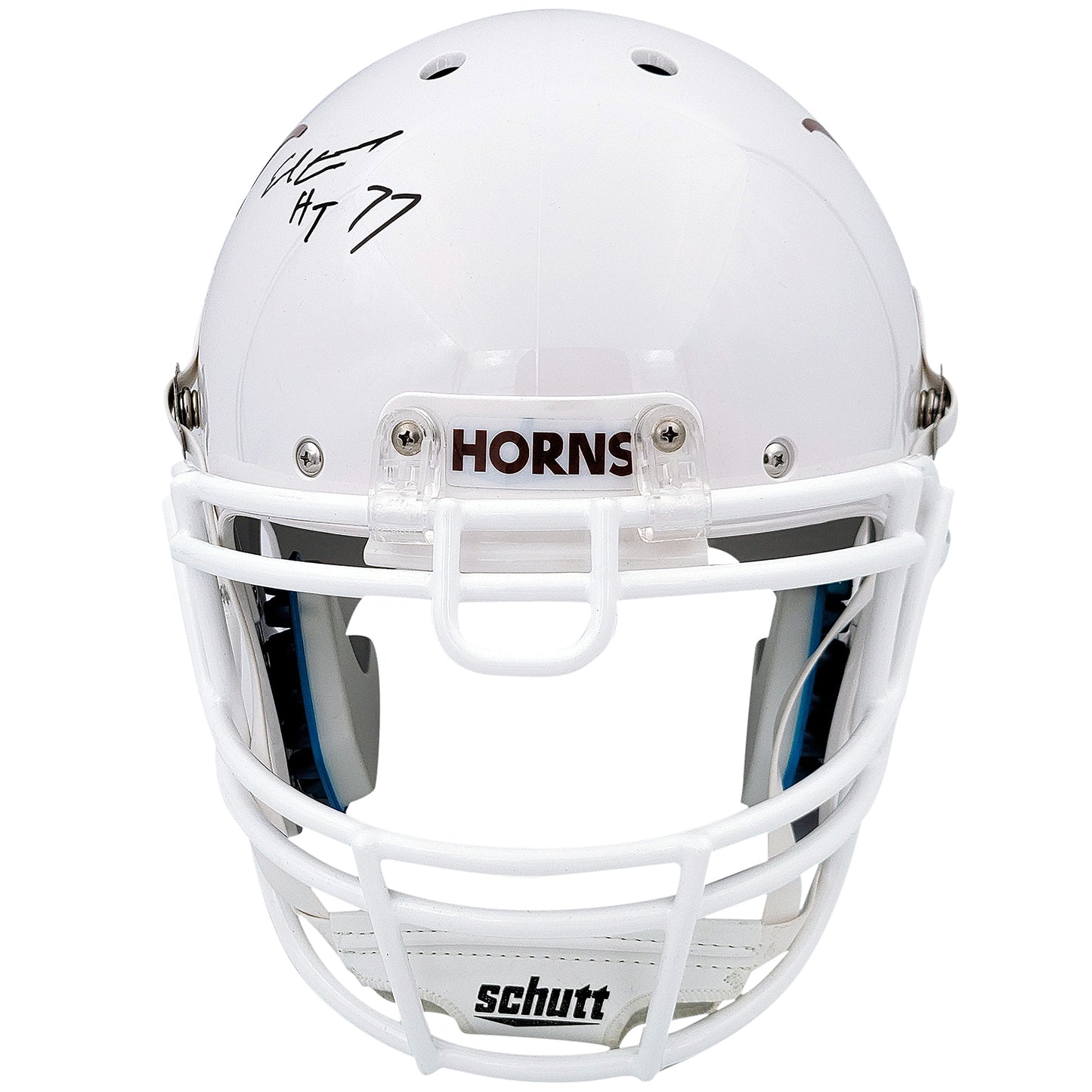 Earl Campbell Autographed Texas Longhorns Schutt Deluxe Full-Size Replica Helmet w/ HT 77 - JSA