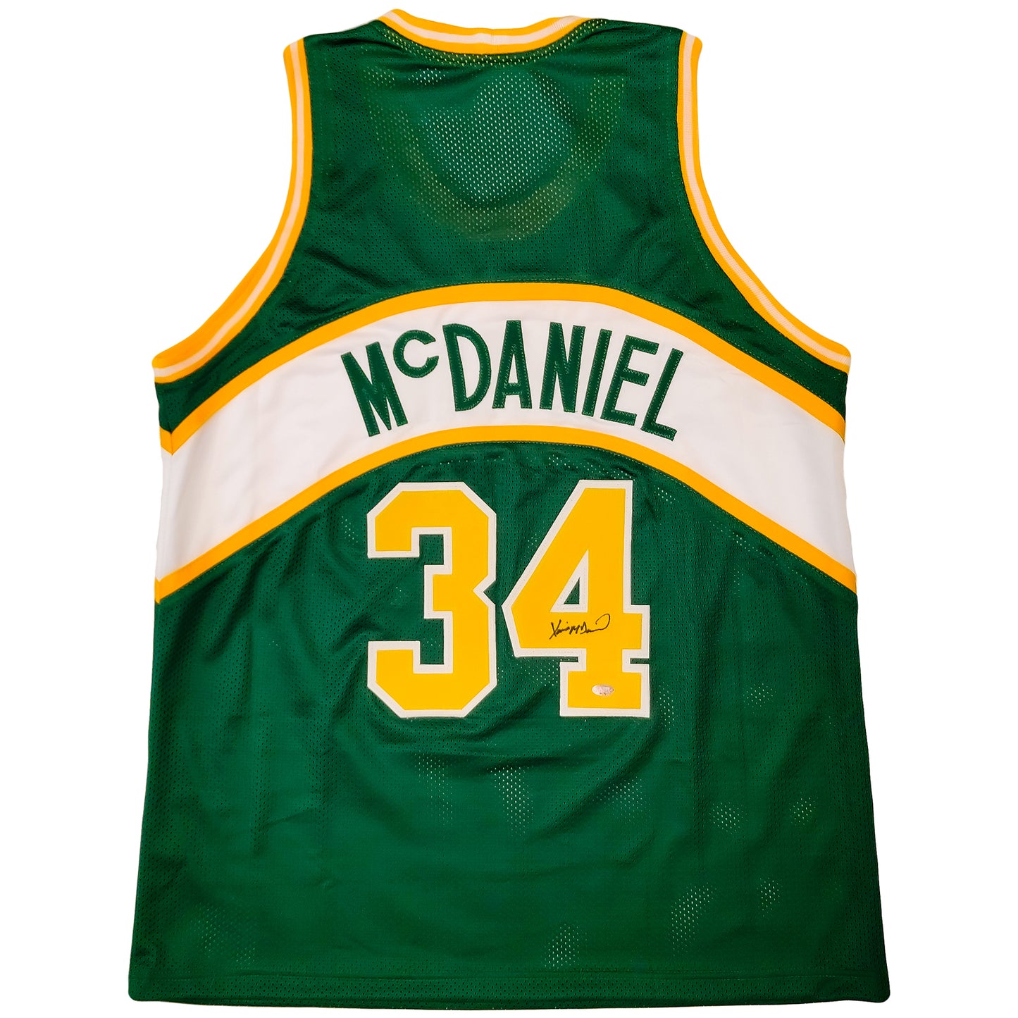 Xavier McDaniel Autographed Seattle (Green #34) Jersey - MCS