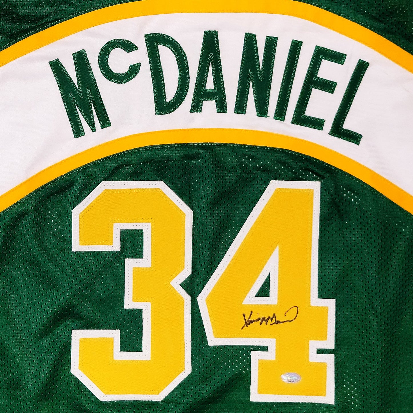 Xavier McDaniel Autographed Seattle (Green #34) Jersey - MCS