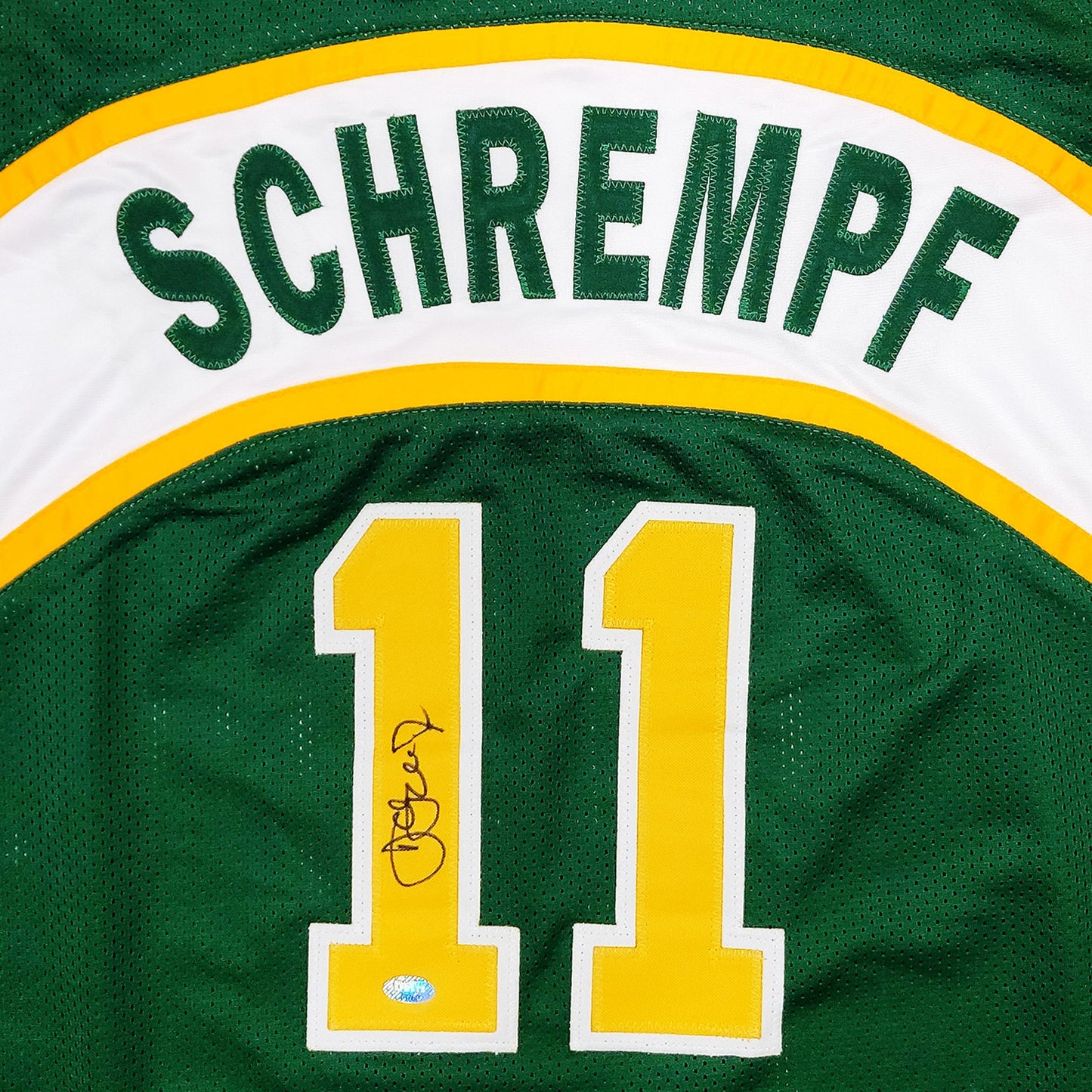 Detlef Schrempf Autographed Seattle (Green #11) Jersey – MCS
