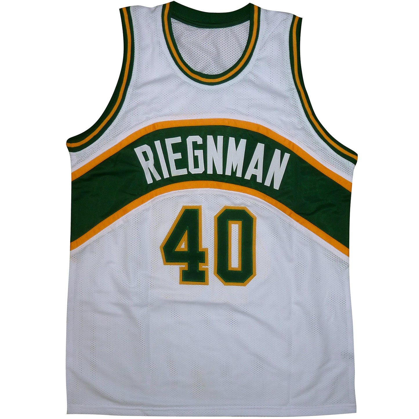 Shawn Kemp Autographed Seattle (White #40) Custom Jersey - MCS