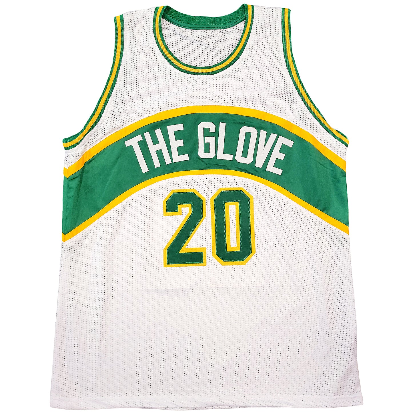 Gary Payton Autographed Seattle (White #20) Custom Jersey - Beckett