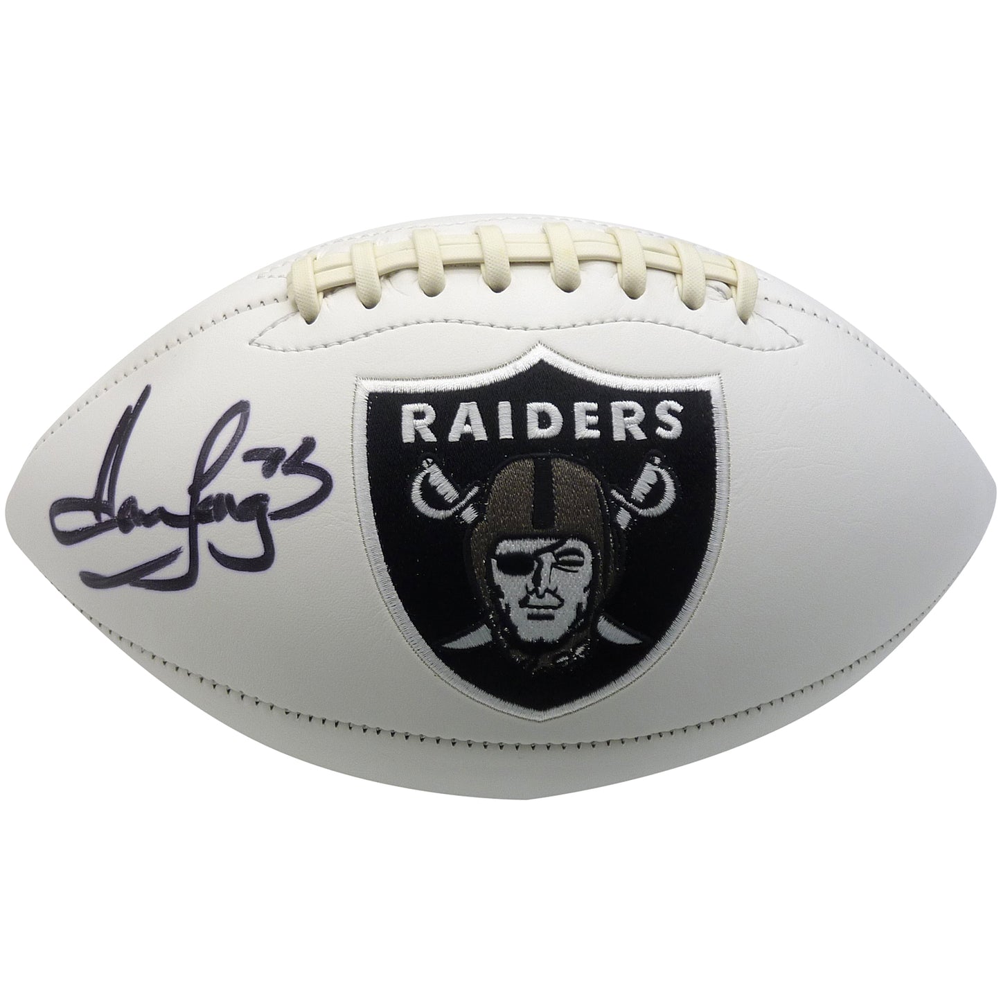 Howie Long Autographed Oakland Los Angeles Raiders Logo Football - BAS