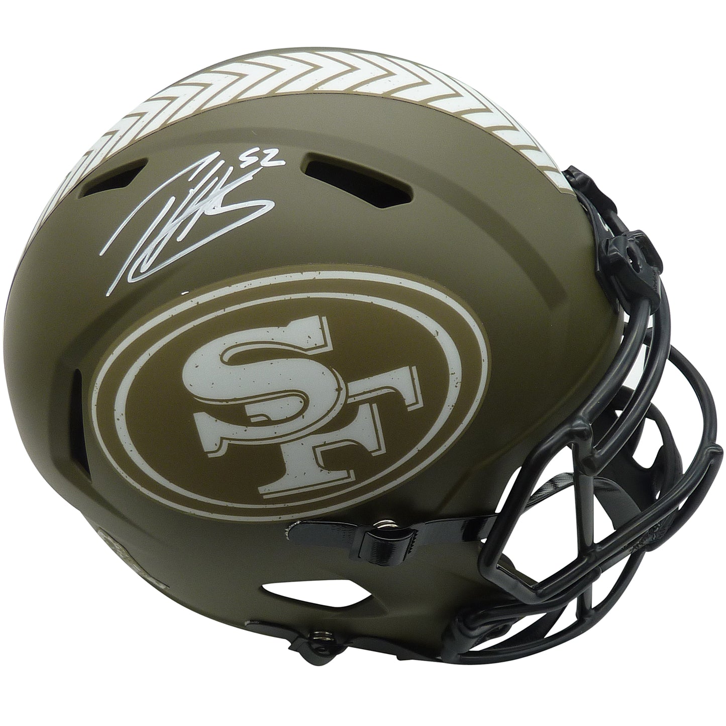 Patrick Willis Autographed San Francisco 49ers (SALUTE TO SERVICE Alternate) Deluxe Full-Size Replica Helmet - Beckett