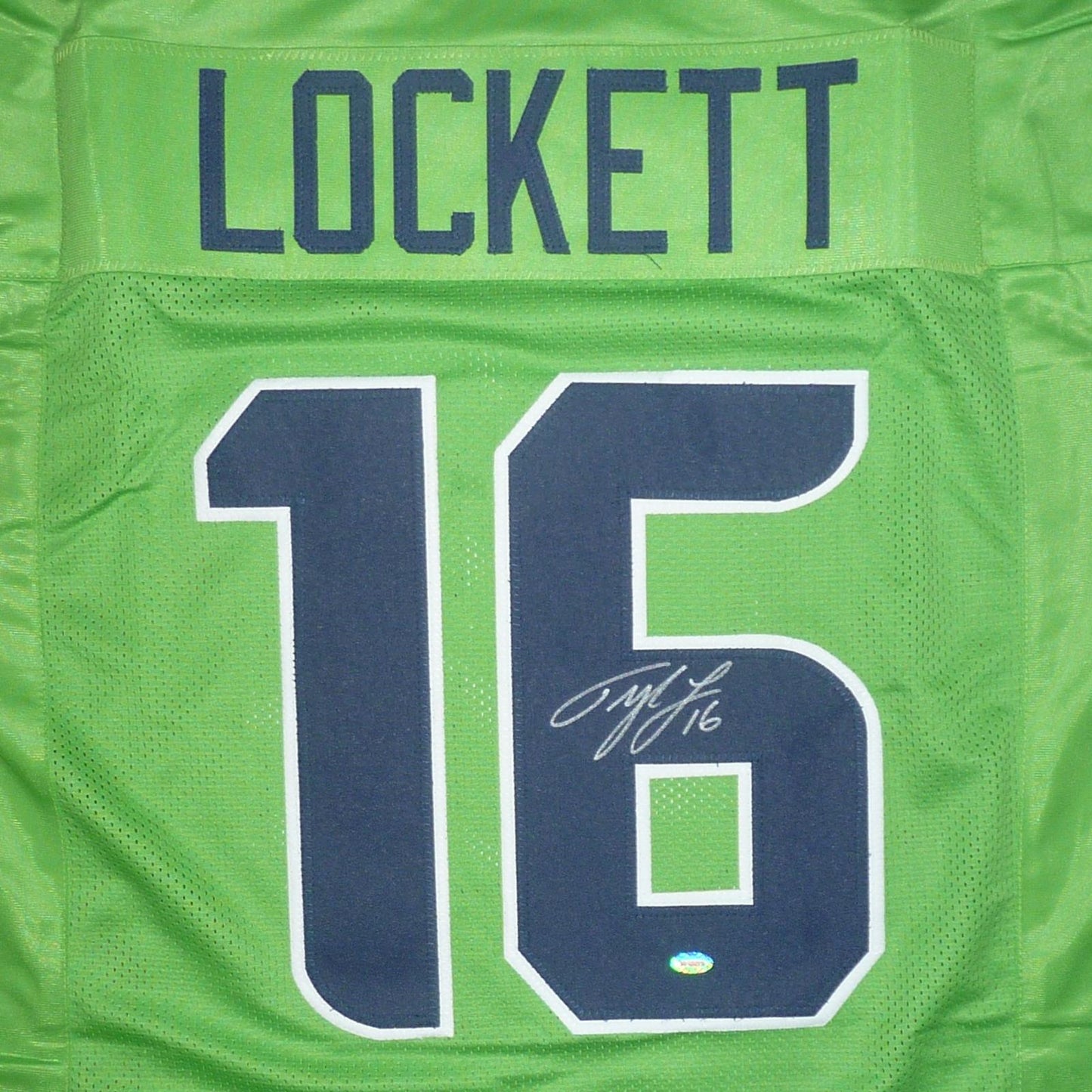 Tyler Lockett Autographed Seattle (Green #16) Custom Jersey - MCS