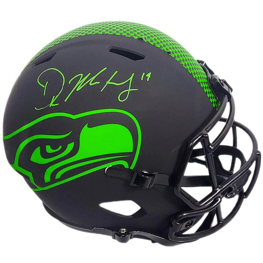 D.K. Metcalf Autographed Seattle Seahawks "Eclipse" Black Full-Size Replica Helmet - BAS