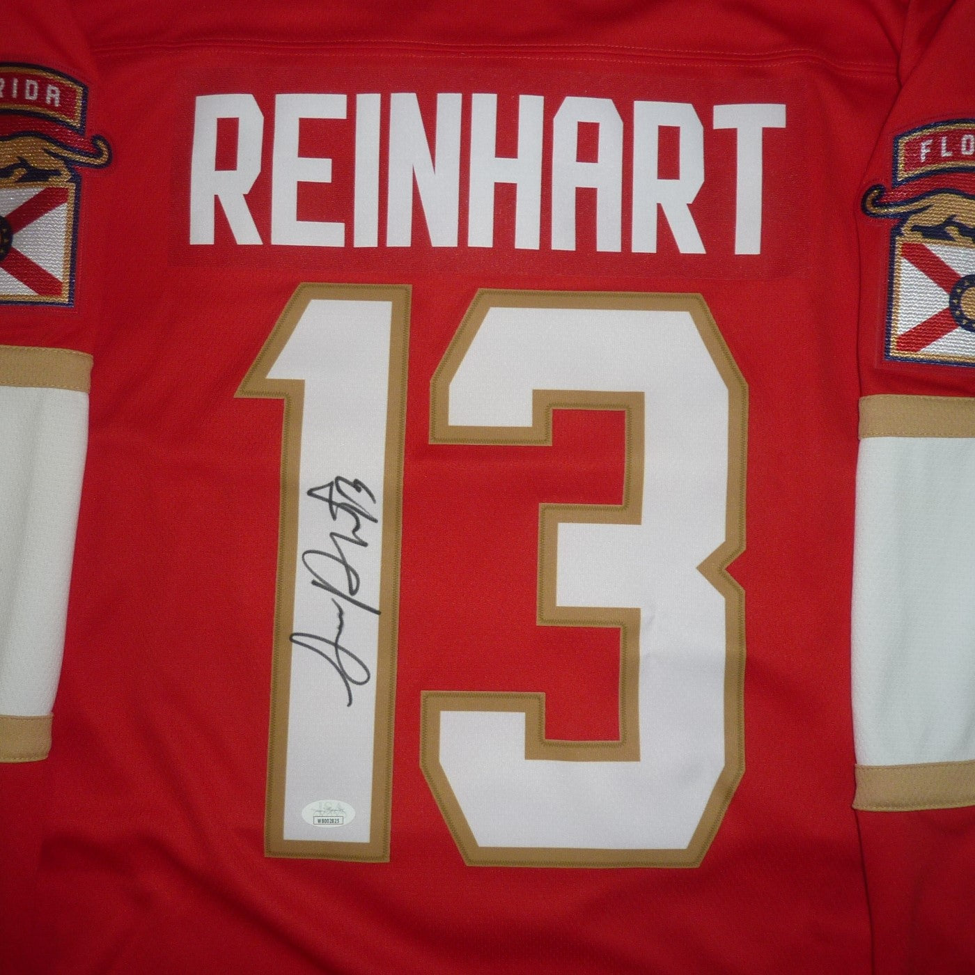 Sam Reinhart Autographed Florida Panthers (Red #13) Breakaway Hockey Jersey - JSA