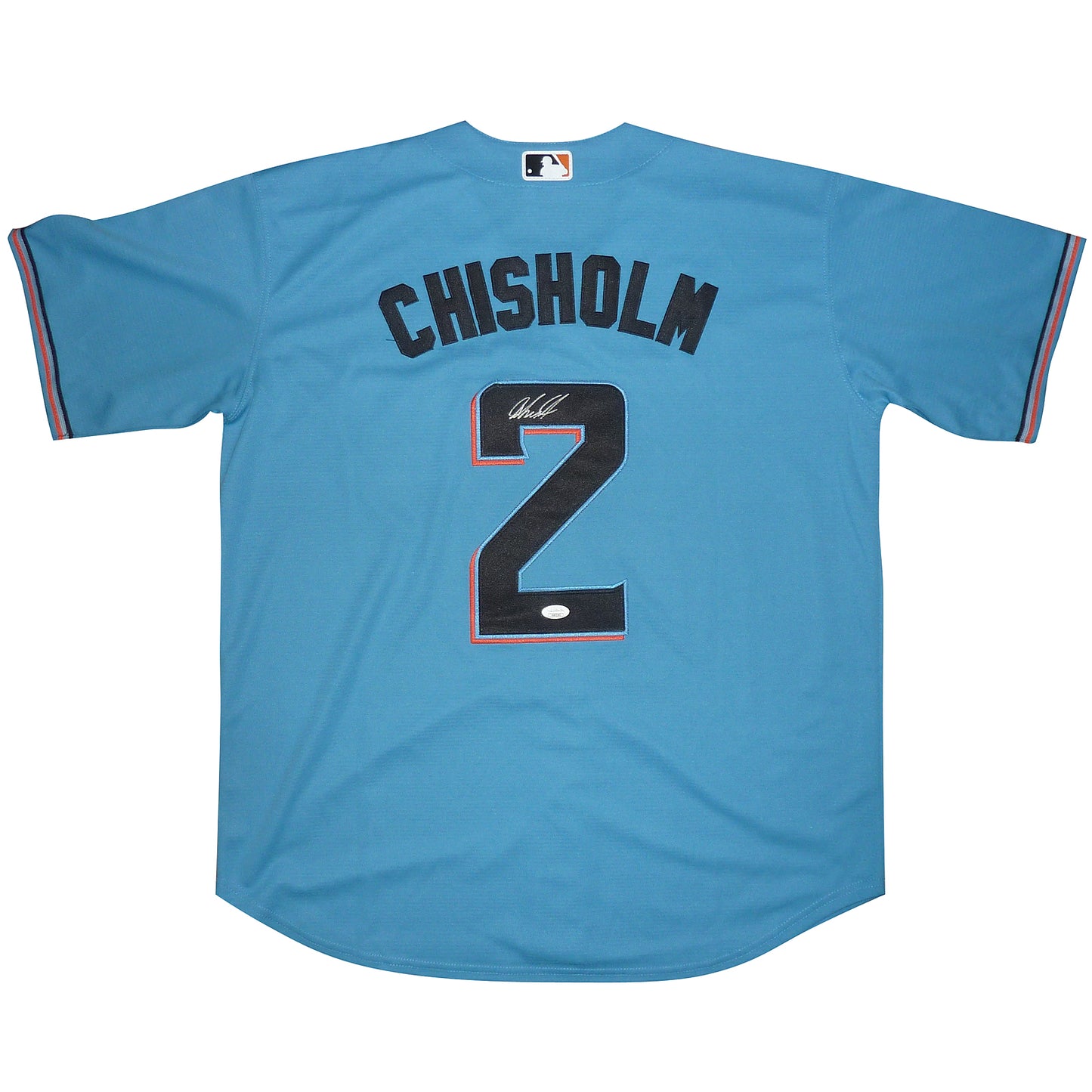 Jazz Chisholm Autographed Miami Marlins (Baby Blue #2) Custom Jersey - JSA
