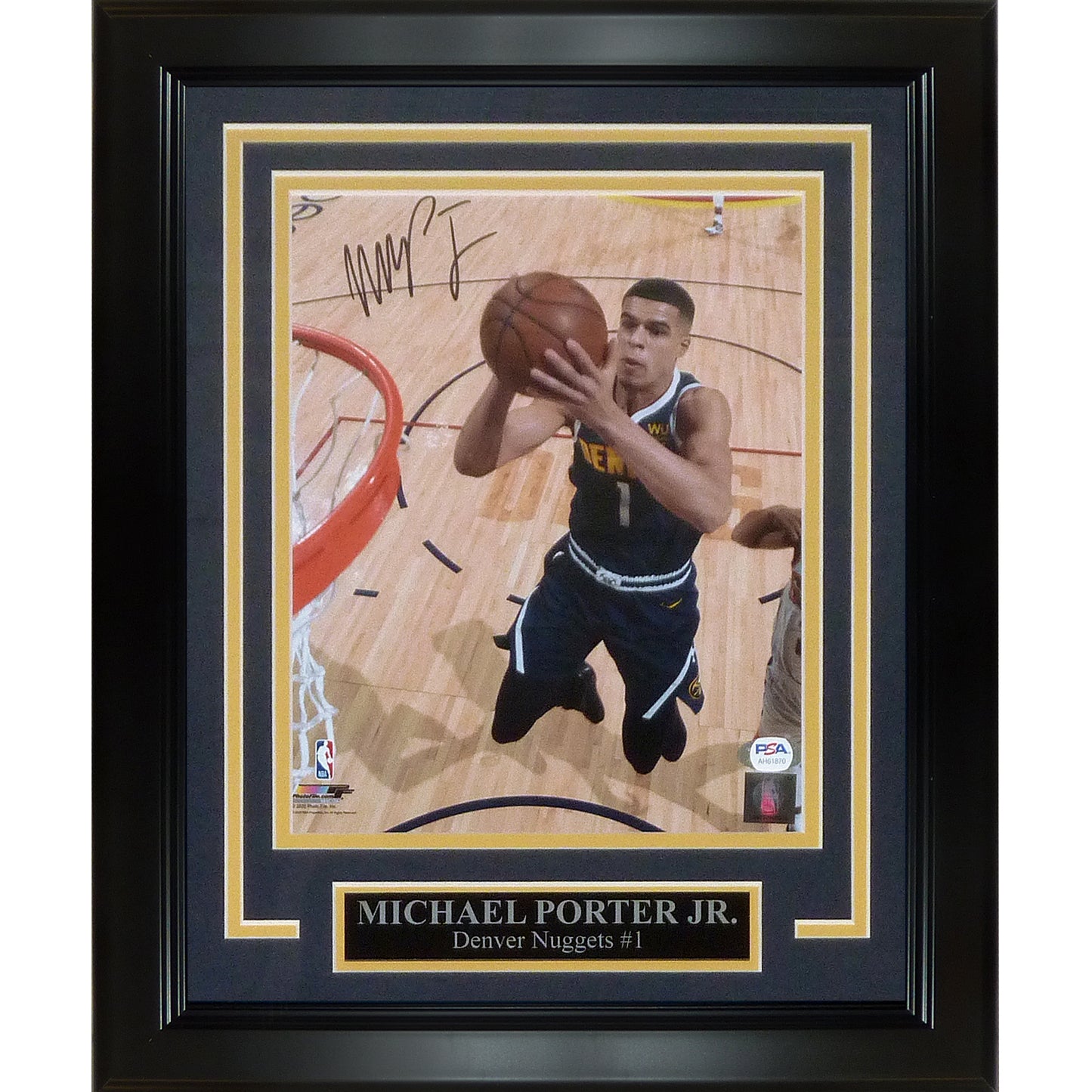 Michael Porter Jr. Autographed Denver Nuggets Deluxe Framed 8x10 Photo PSADNA