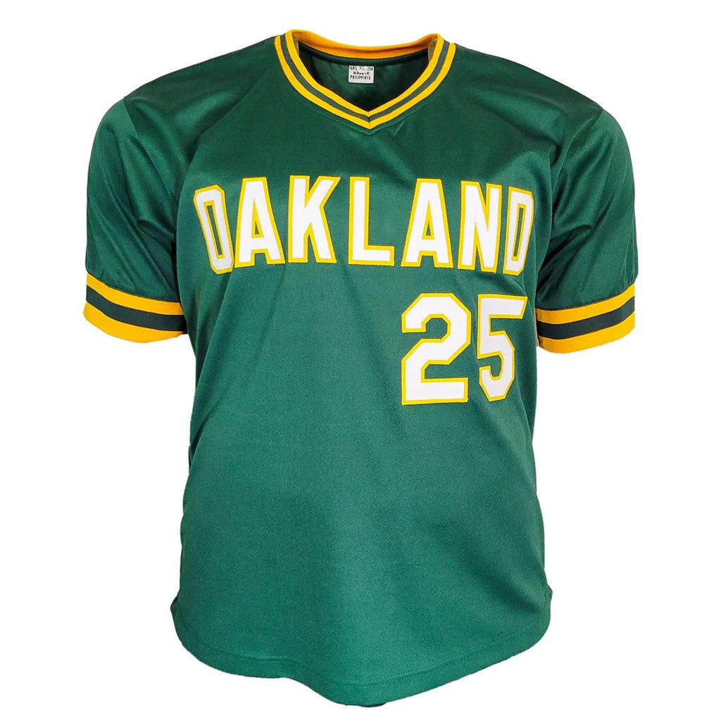 Mark McGwire Autographed Oakland (Green #25) Custom Jersey - JSA