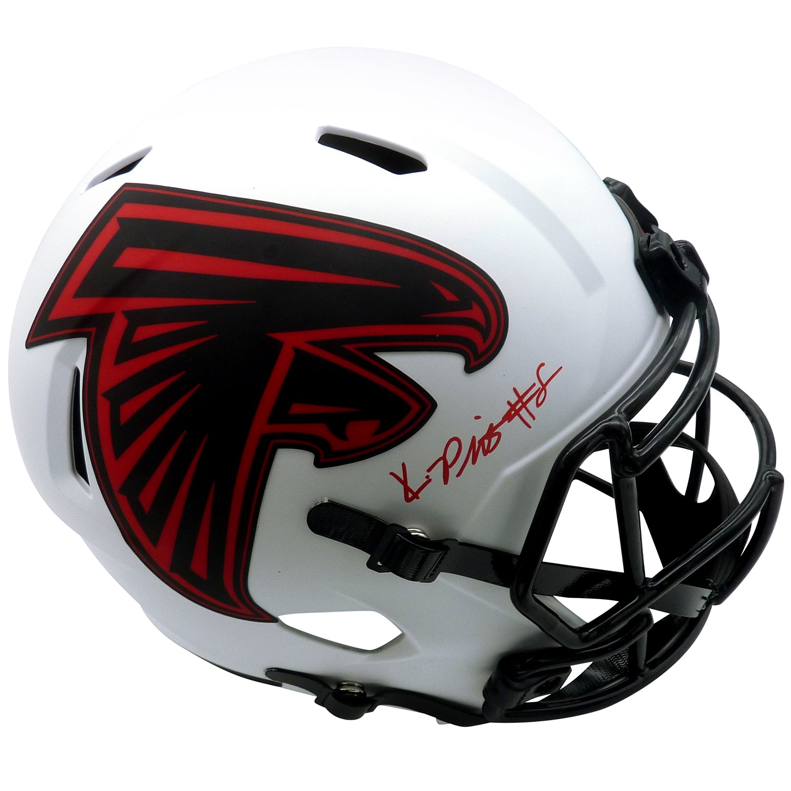 atlanta falcons football helmet Kyle Pitts Signed Falcons Full Size Speed Replica Lunar Eclipse Helmet BAS