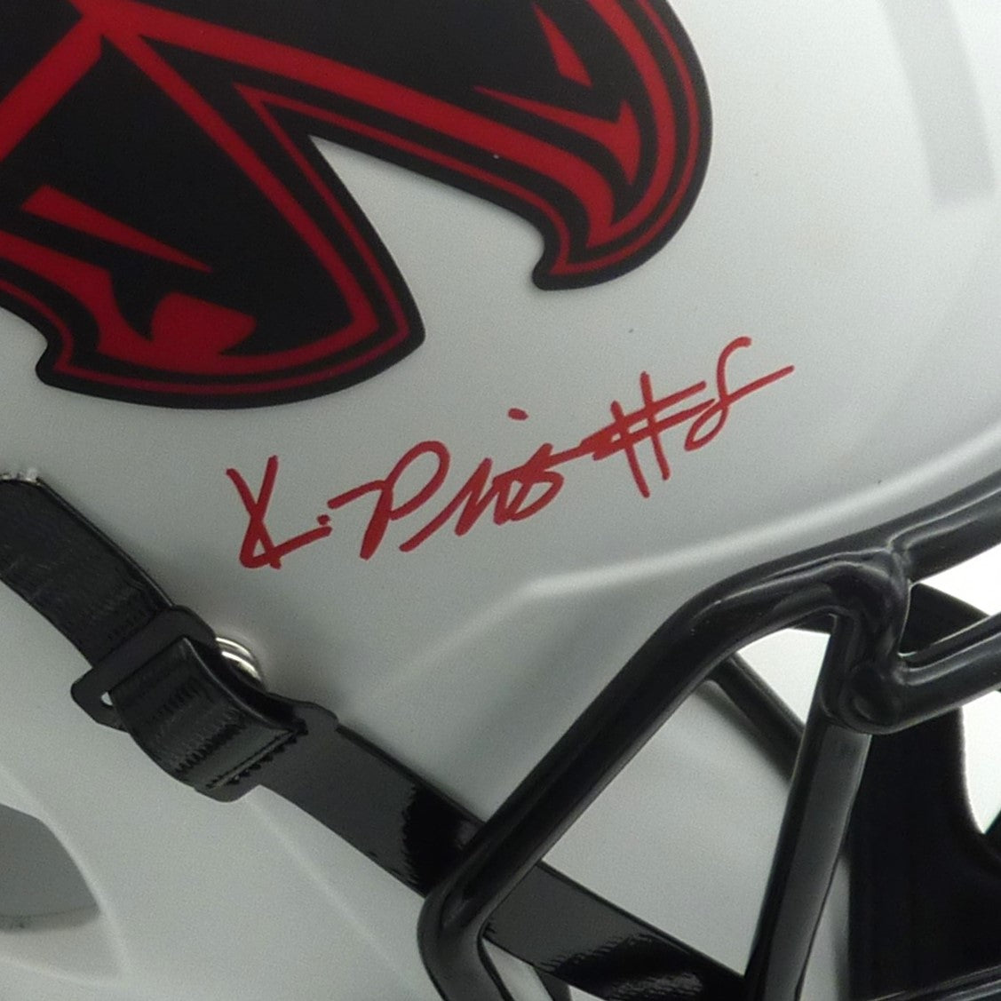 Kyle Pitts Autographed Atlanta Falcons (LUNAR ECLIPSE Alternate) Deluxe Full-Size Replica Helmet - Beckett