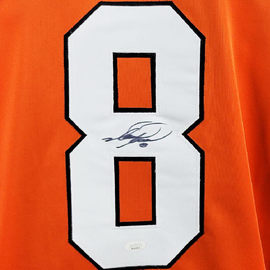 Mark Recchi Autographed Philadelphia (Orange #8) Custom Hockey Jersey - JSA