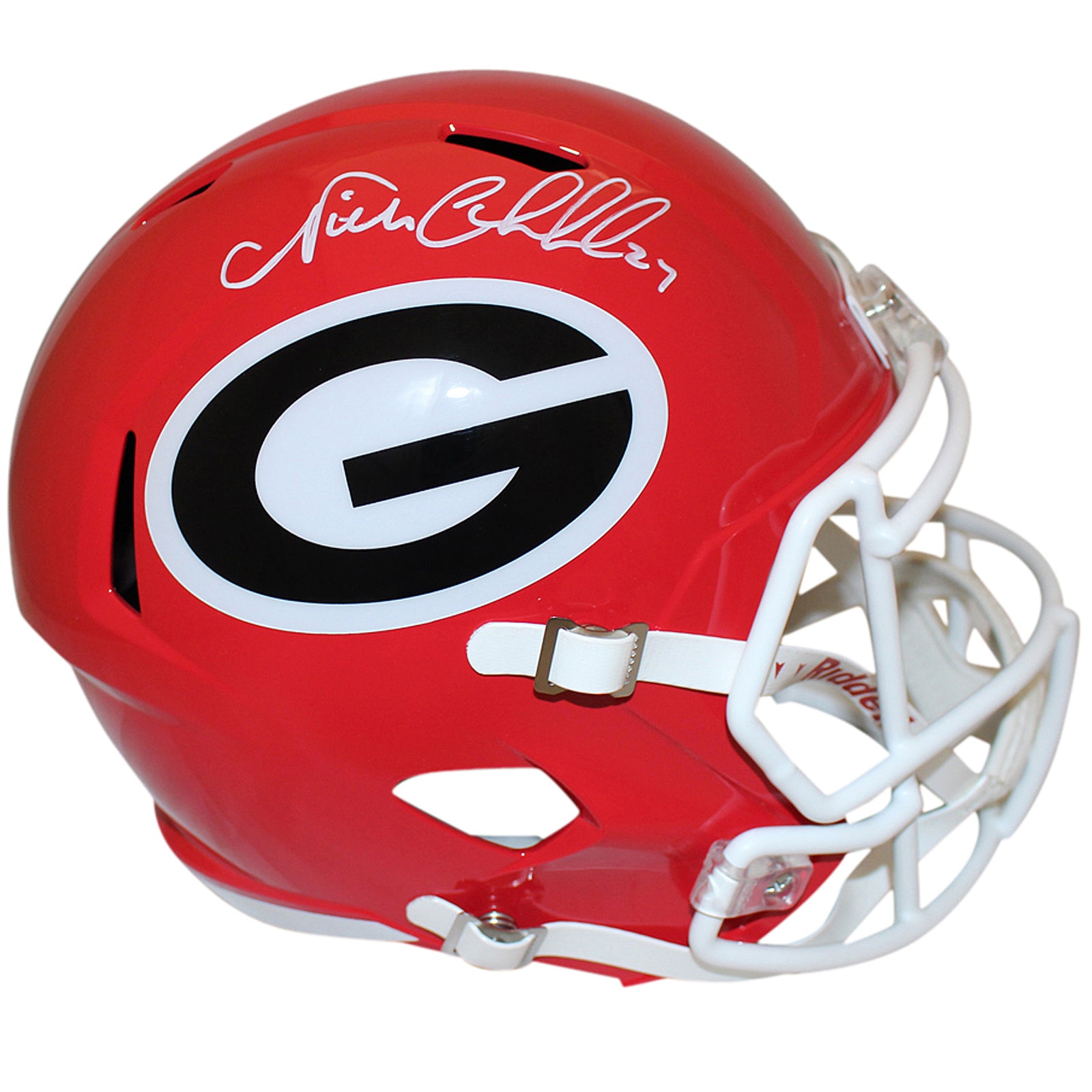 Nick Chubb Autographed Georgia Bulldogs Deluxe Full-Size Replica Helmet - Beckett