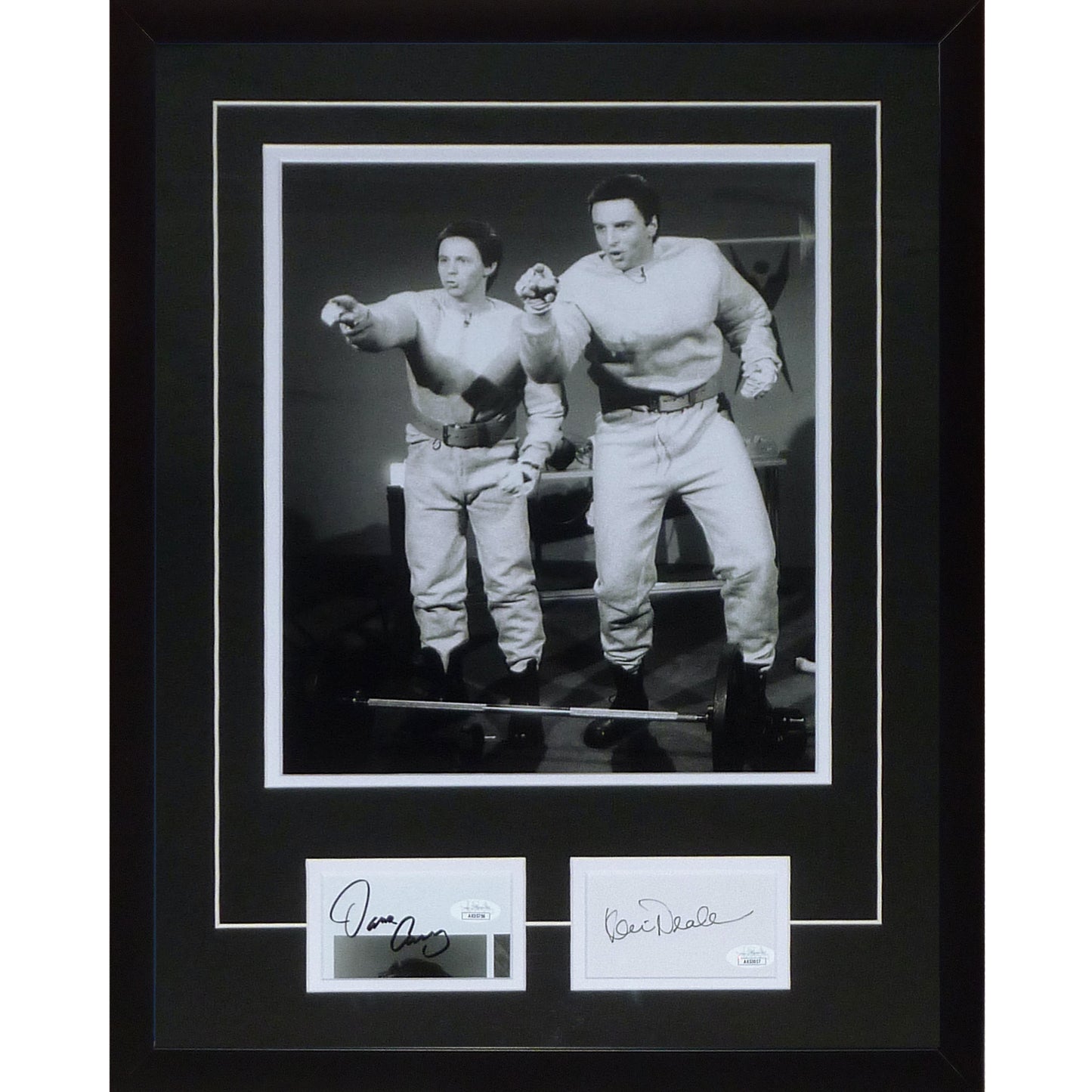 Dana Carvey And Kevin Nealon Autographed SNL Hans and Franz Deluxe Framed 11x14 Piece - JSA