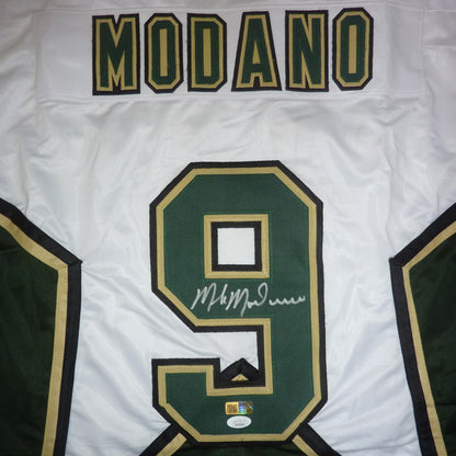 Mike Modano Autographed Dallas Stars (White #9) Custom Hockey Jersey - JSA