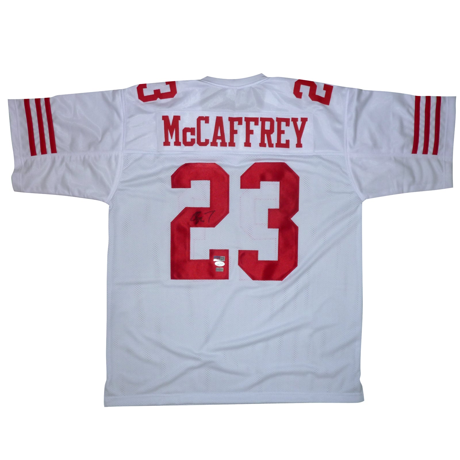 Christian McCaffrey San Francisco 49ers Autographed Red Custom Jersey –