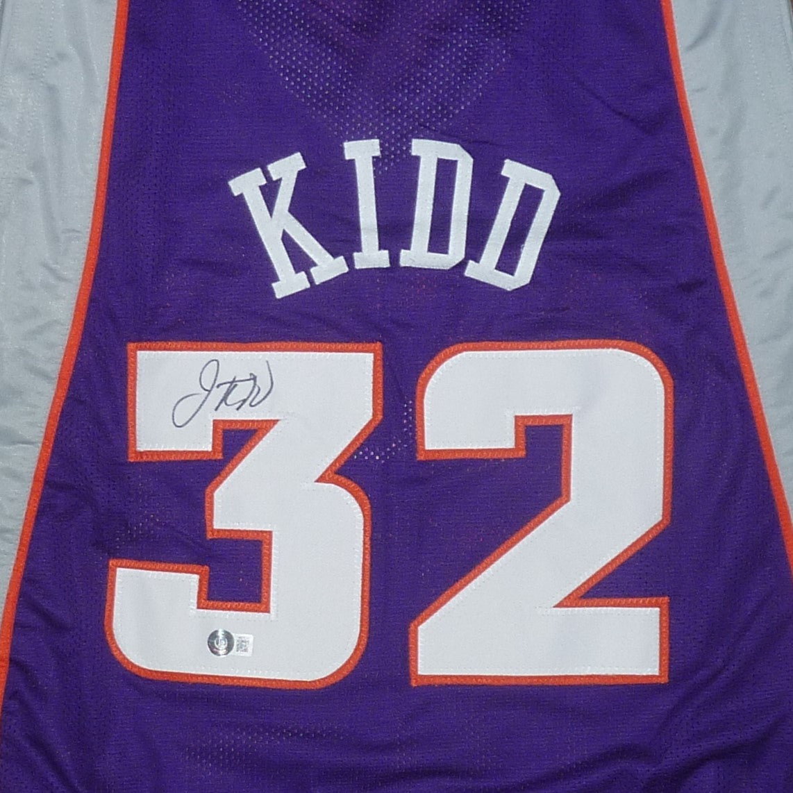 Jason Kidd Autographed Phoenix (Purple #32) Custom Jersey - Beckett