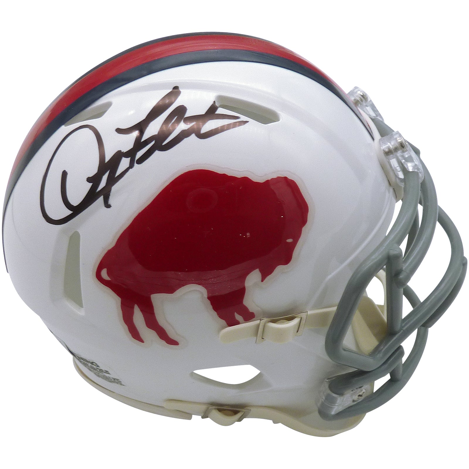 Doug Flutie Autographed Buffalo Bills (Standing Buffalo Throwback) Mini Helmet - JSA