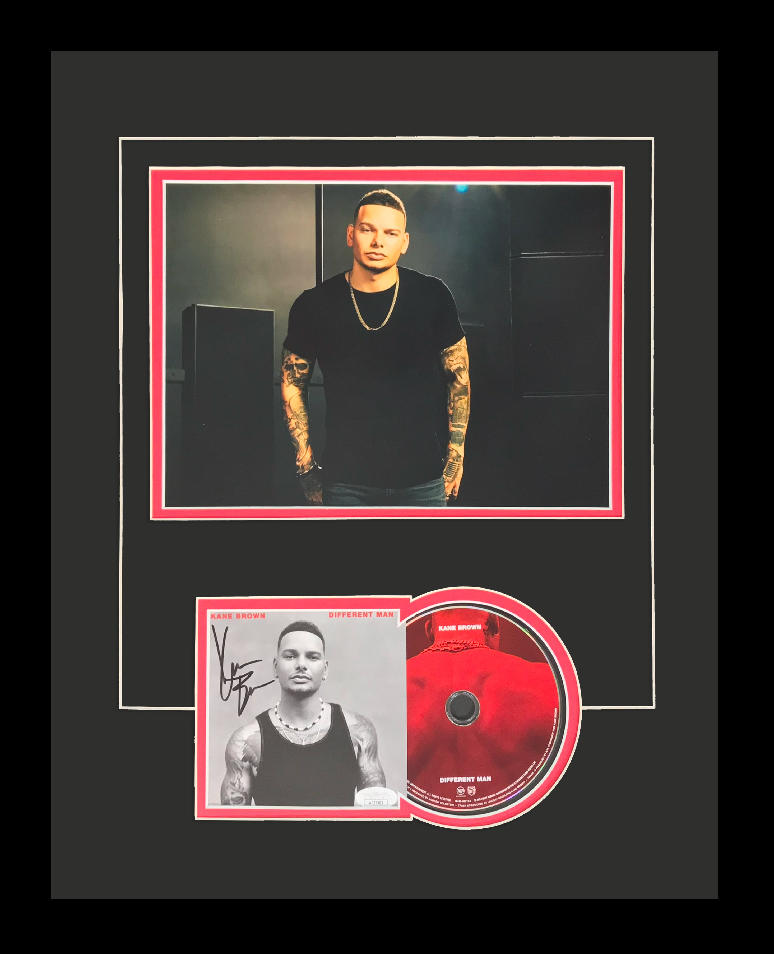 Kane Brown Autographed Different Man Deluxe Framed CD and Booklet - JSA