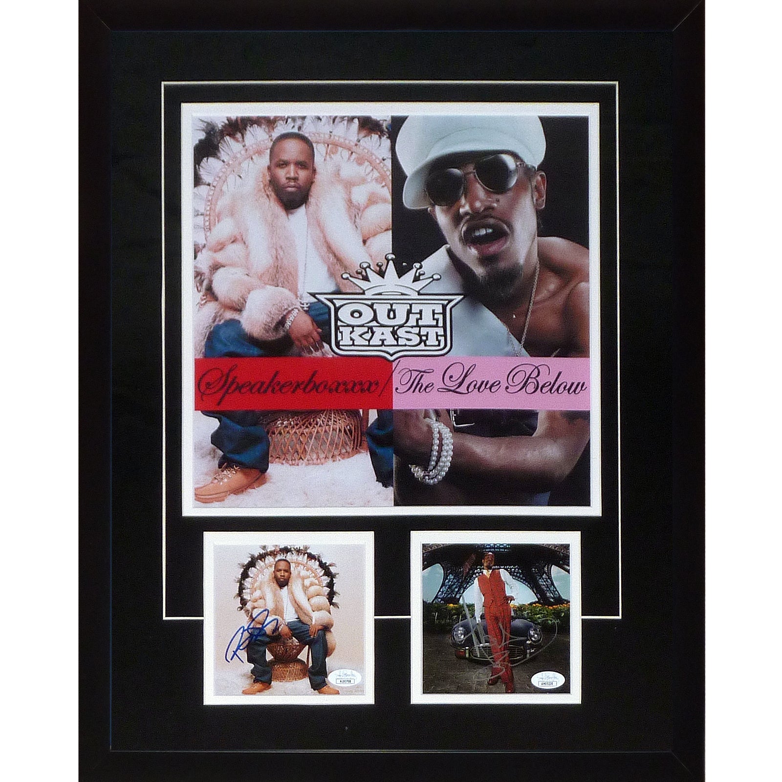 Outkast Big Boi And Andre 3000 Autographed Speakerboxxx/The Love Below Deluxe Framed CD Piece - JSA