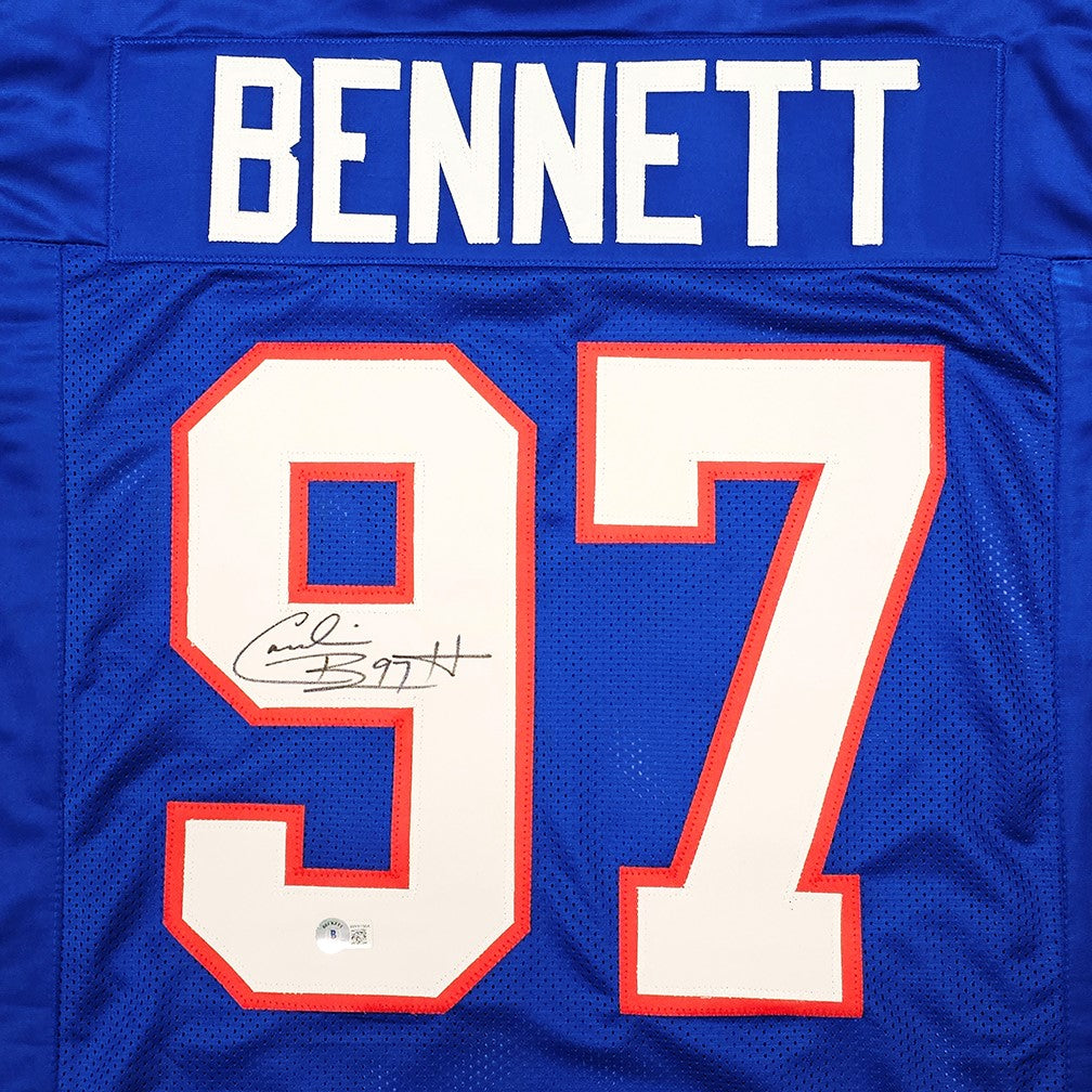 Cornelius Bennett Autographed Buffalo Bills (Blue #97) Jersey - Beckett