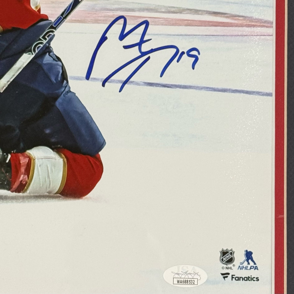 Matthew Tkachuk Autographed Florida Panthers (ECF Game Winning Goal) Deluxe Framed 11x14 Photo - JSA