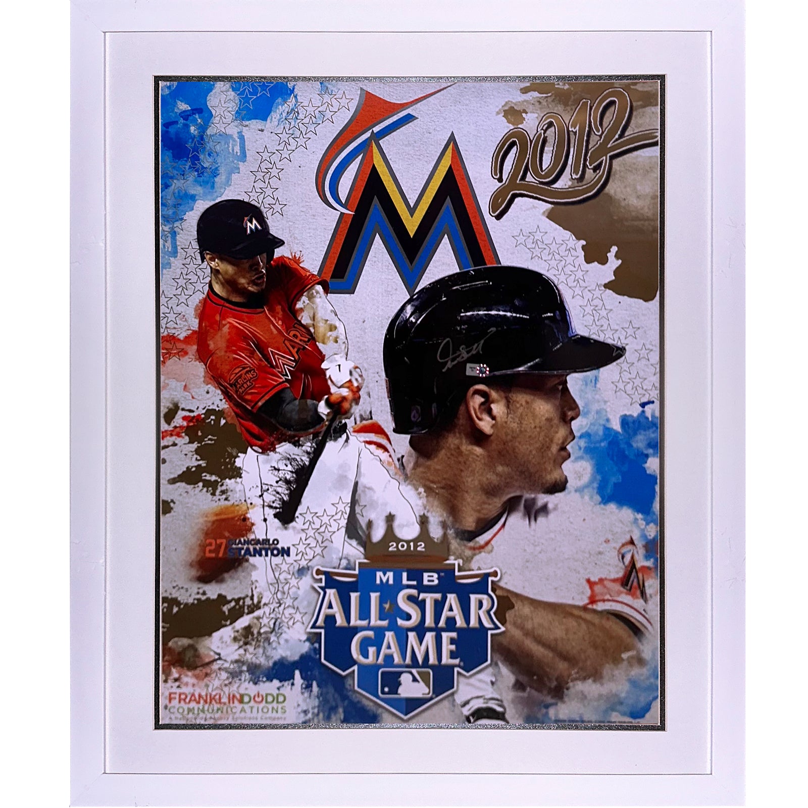 Giancarlo Stanton Autographed Miami Marlins 2012 All Star Game Deluxe Framed 18
