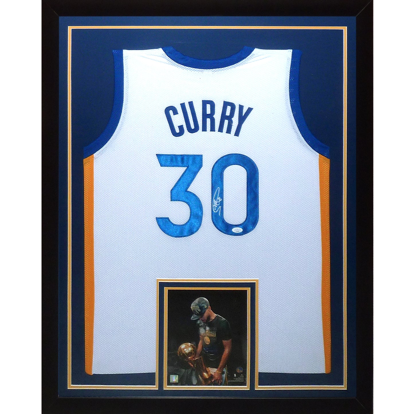 Stephen Curry Autographed Golden State (White #30) Framed Jersey - JSA