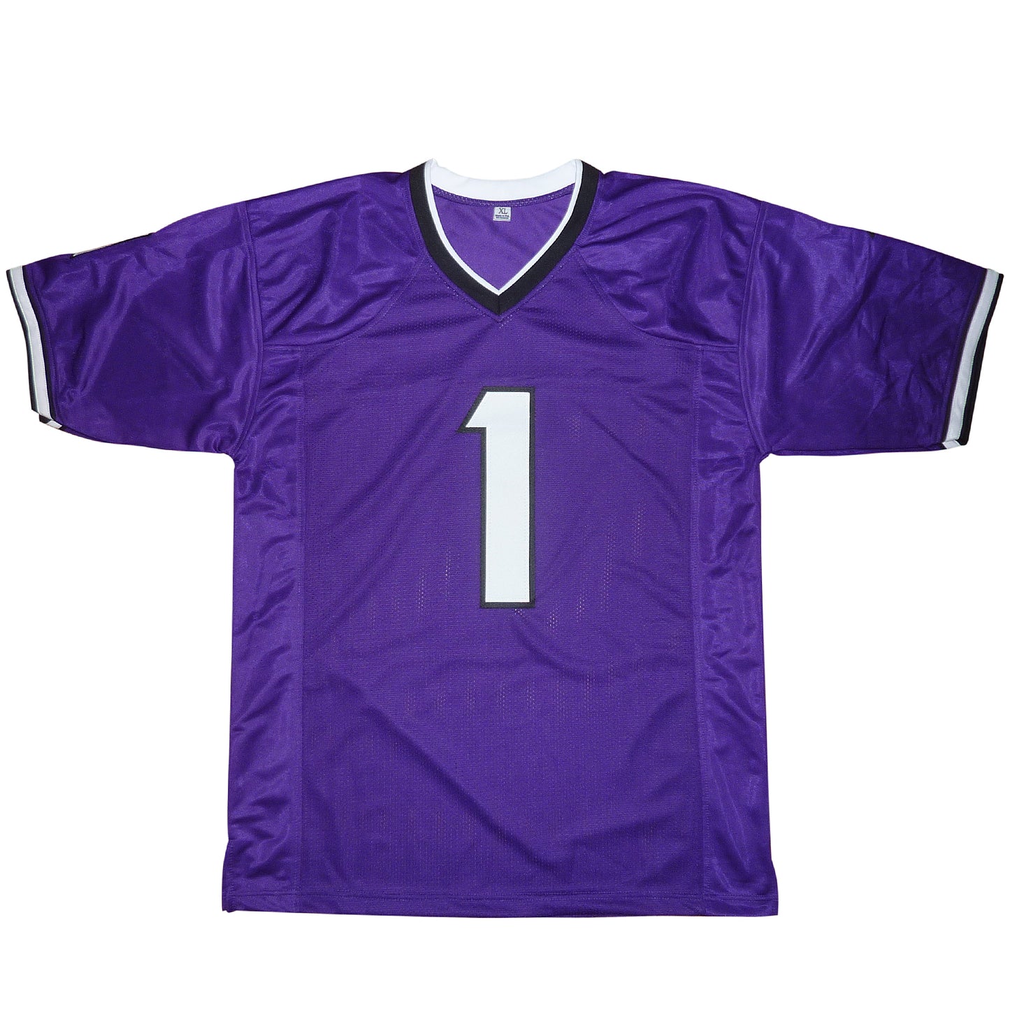 Quentin Johnston Autographed TCU Horned Frogs (Purple #1) Jersey - Beckett