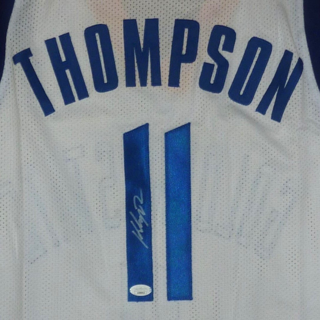 Klay Thompson Autographed Golden State (White #11) Custom Jersey - JSA