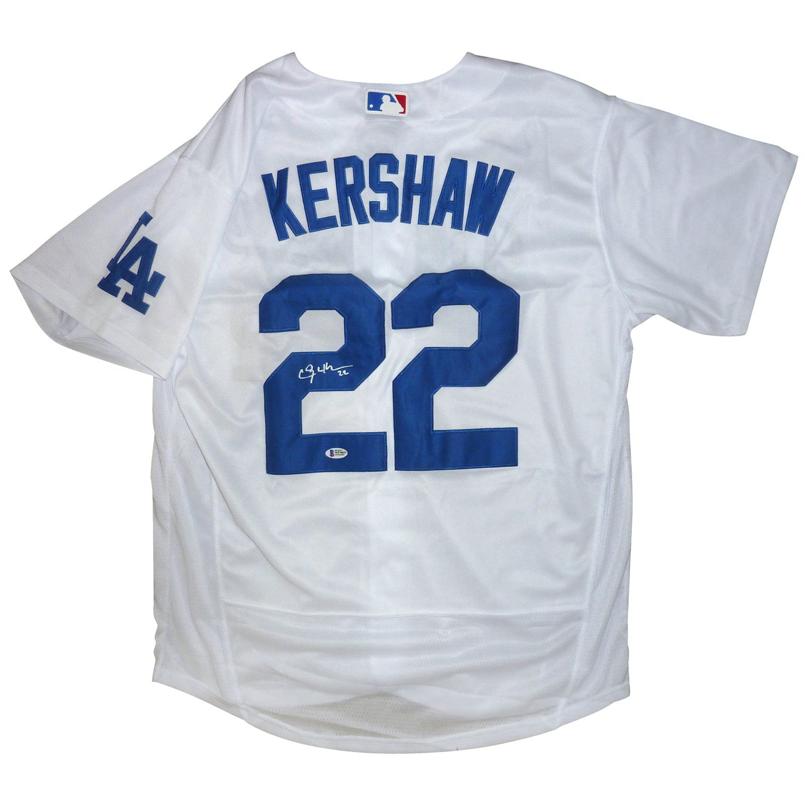 Clayton Kershaw Autographed Los Angeles Dodgers (White #22) Jersey