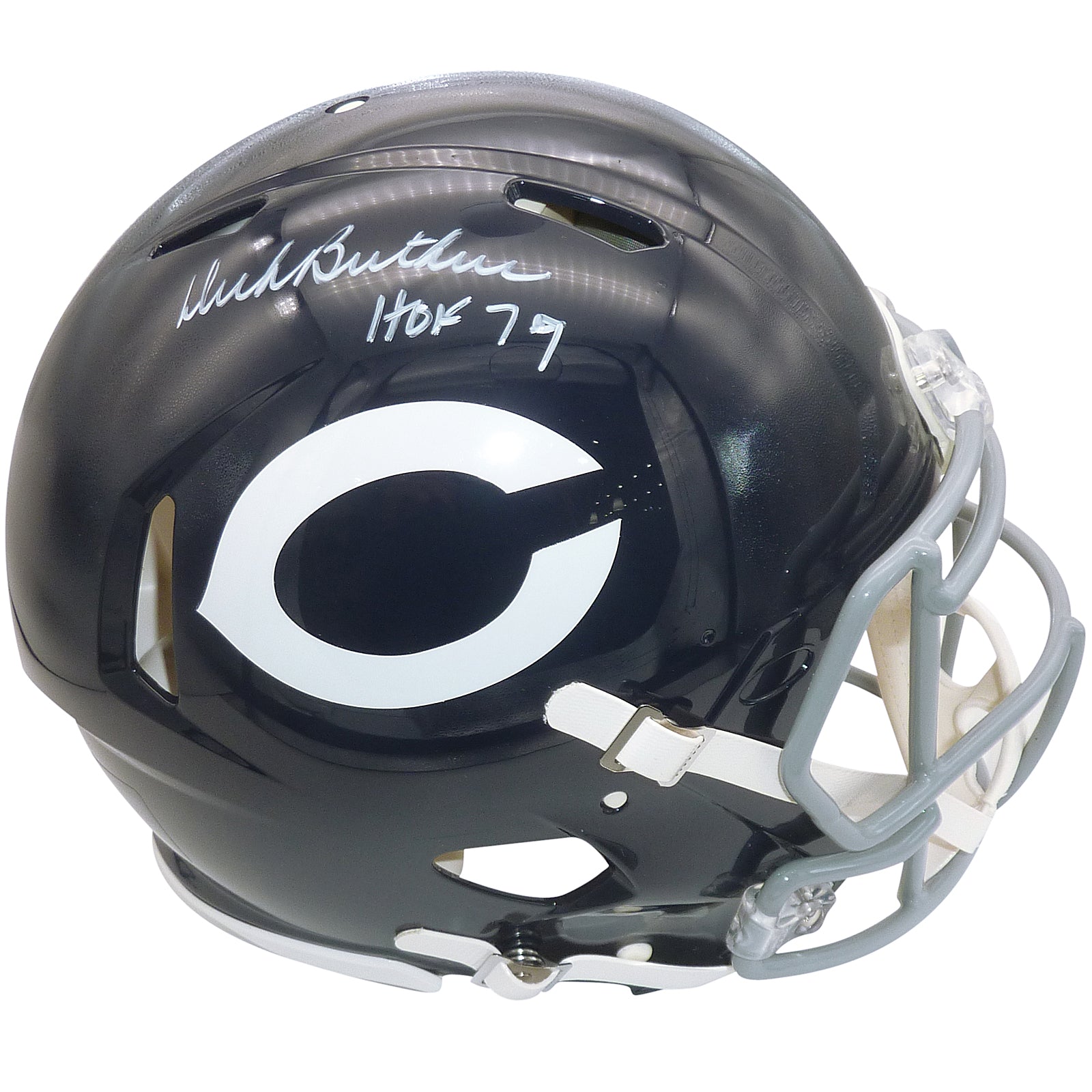 authentic proline football helmet Dick Butkus Autographed Chicago Bears (Throwback) Authentic Proline Helmet w/ HOF 79"