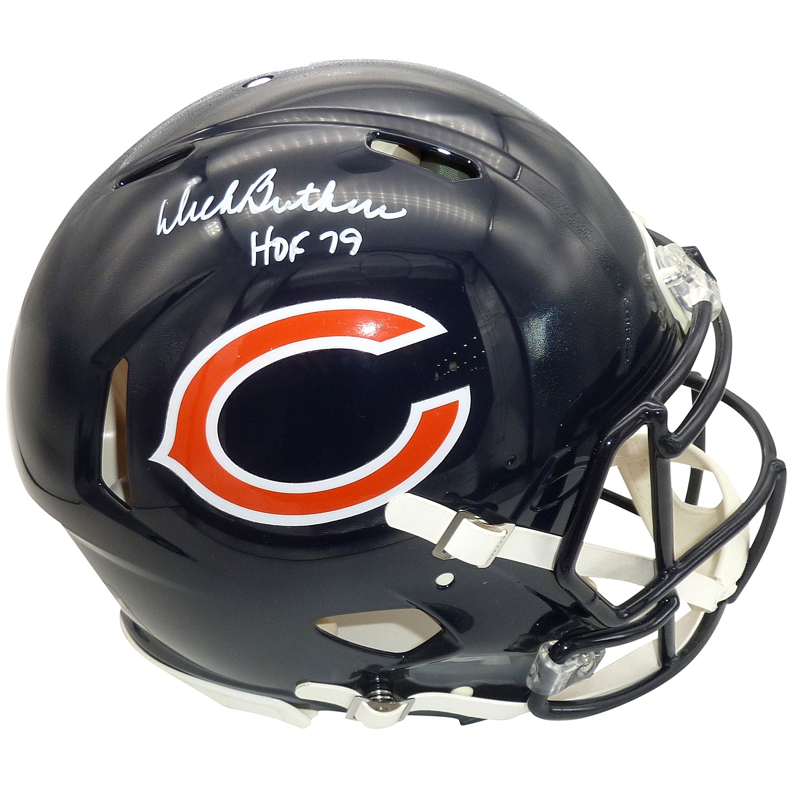 dicks football helmet Dick Butkus Autographed Chicago Bears (Speed) Authentic Proline Helmet – Palm Beach Autographs LLC