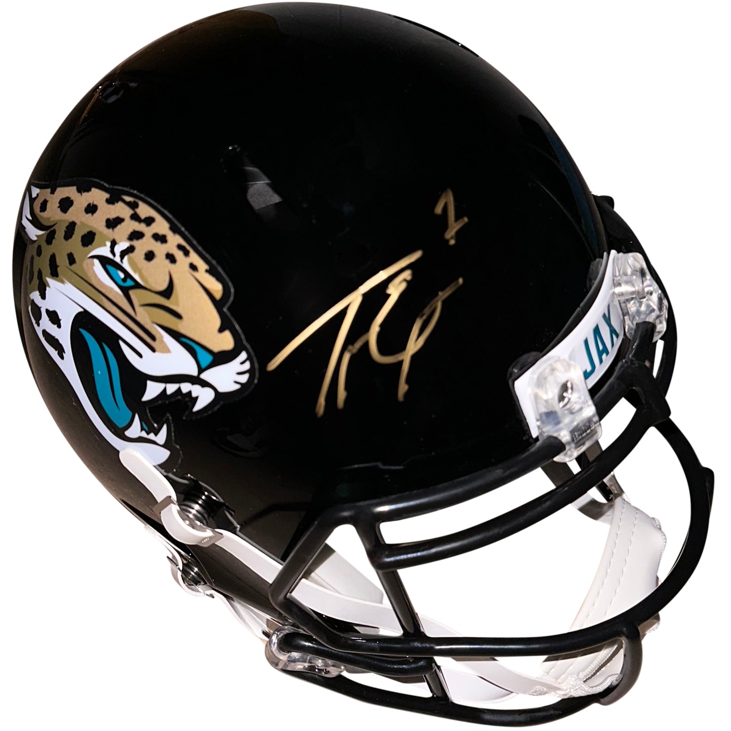 Travis Etienne Autographed Jacksonville Jaguars Deluxe Full-Size Replica Helmet - JSA